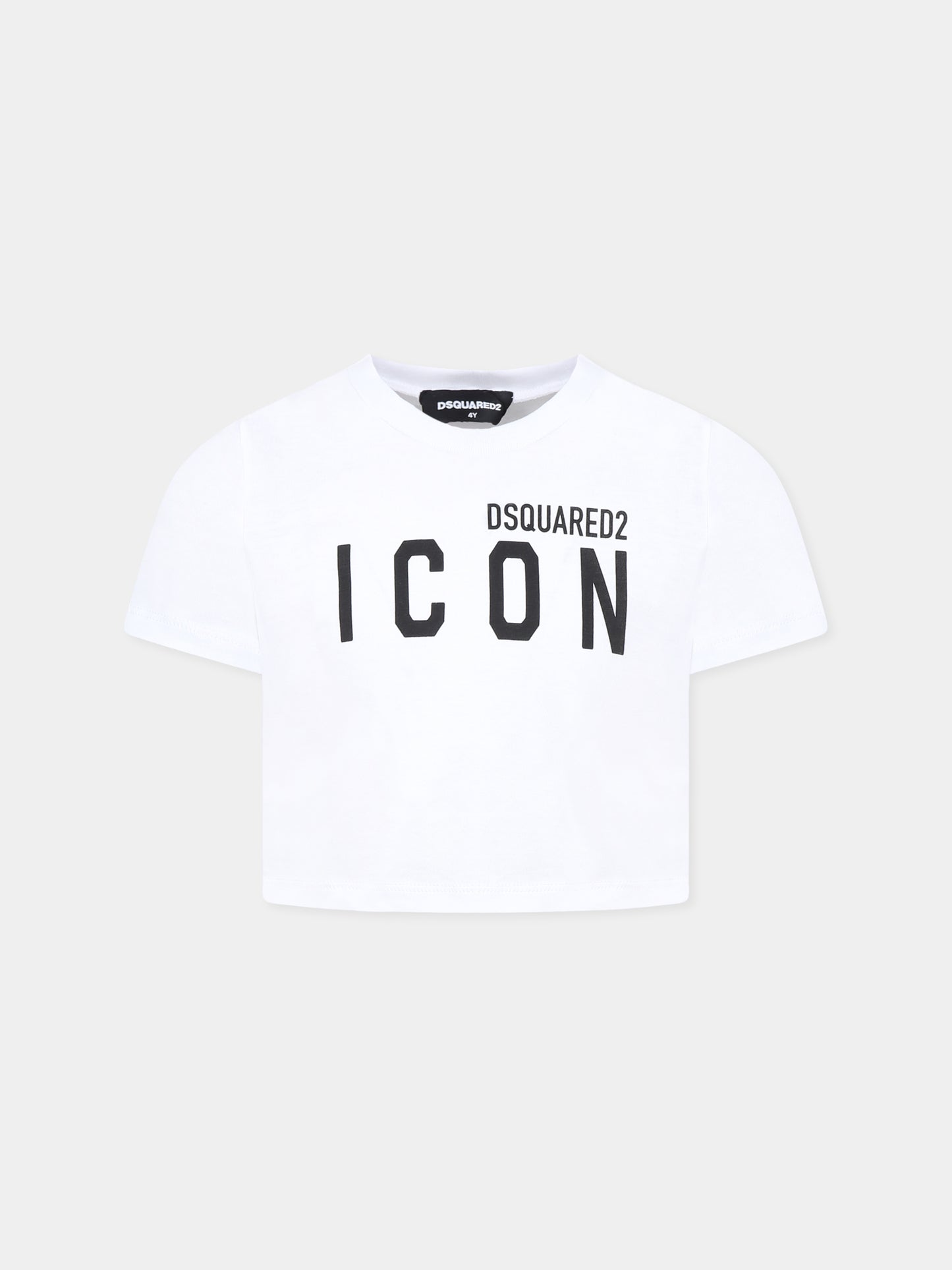 T-shirt bianca per bambino con logo,Dsquared2,DQ2939 D004G D2T1164F DQ100