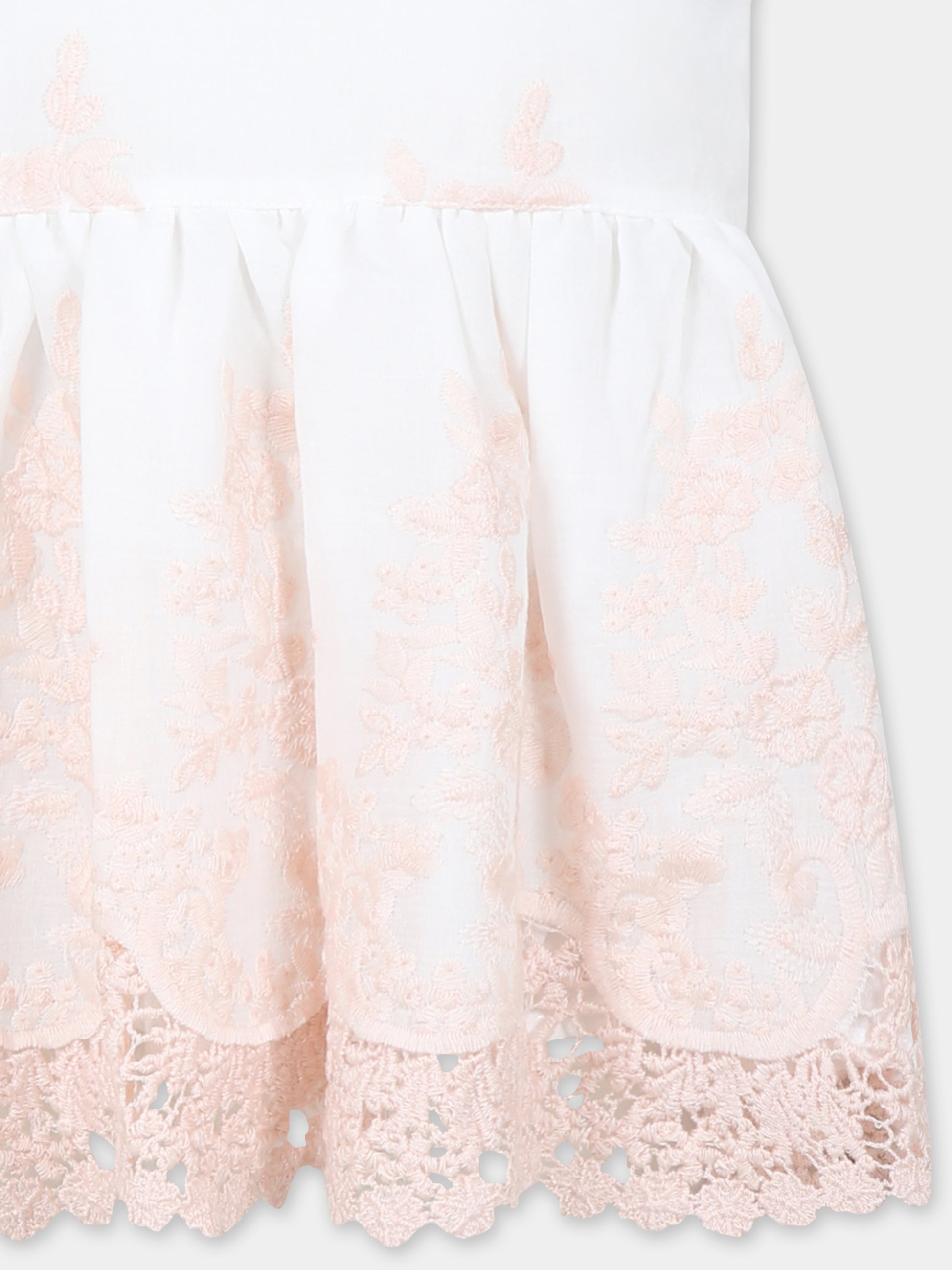 Top avorio per bambina con ricamo,Caffe' D'orzo,ZW5A72 M0061 100RS