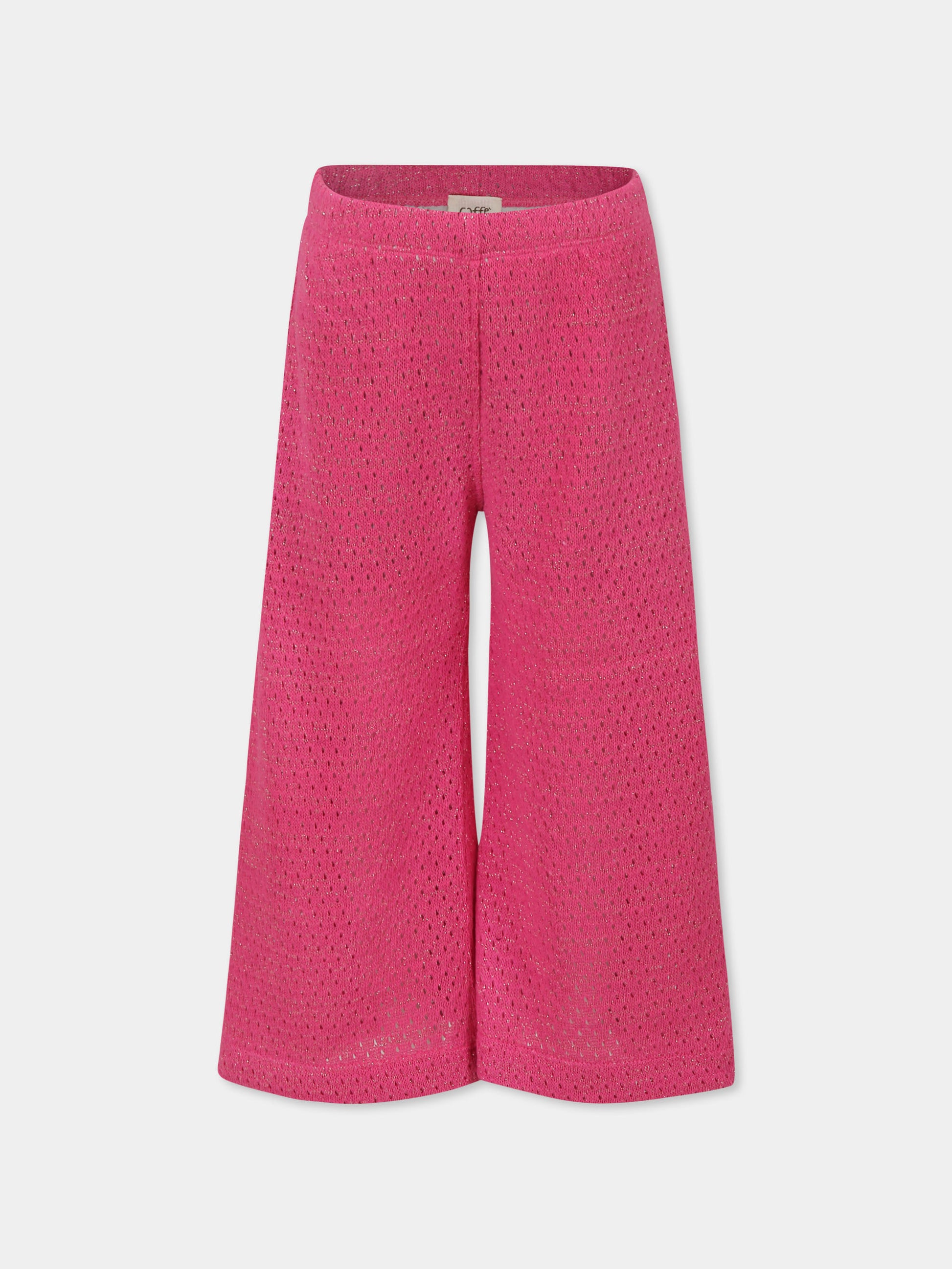 Pantaloni fucsia per bambina,Caffe' D'orzo,ZW6A40 Q0043 50L