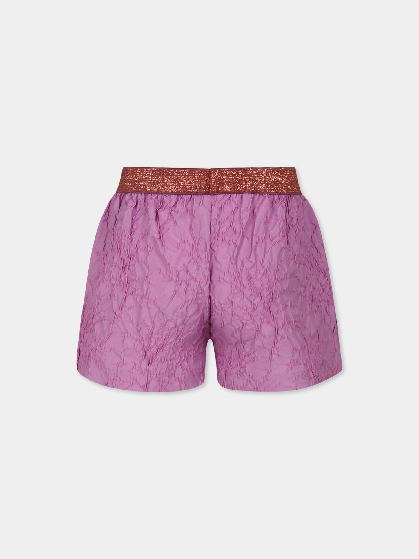 Shorts viola per bambina,Caffe' D'orzo,ZW6A69 S0202 547