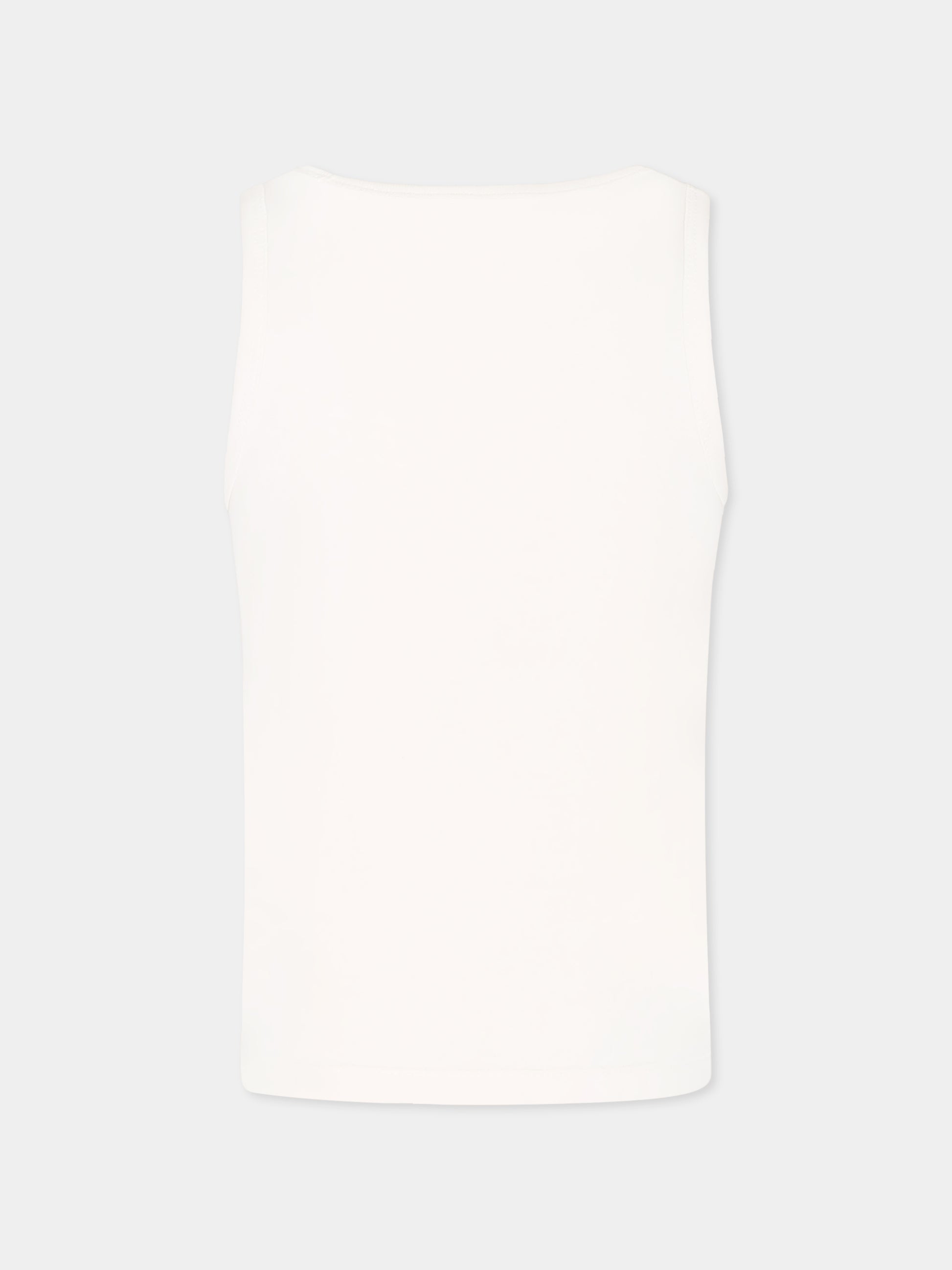 Canotta bianca per bambina con logo,Calvin Klein Kids,25S CKIG0IG02435J IG0IG02435 YAF