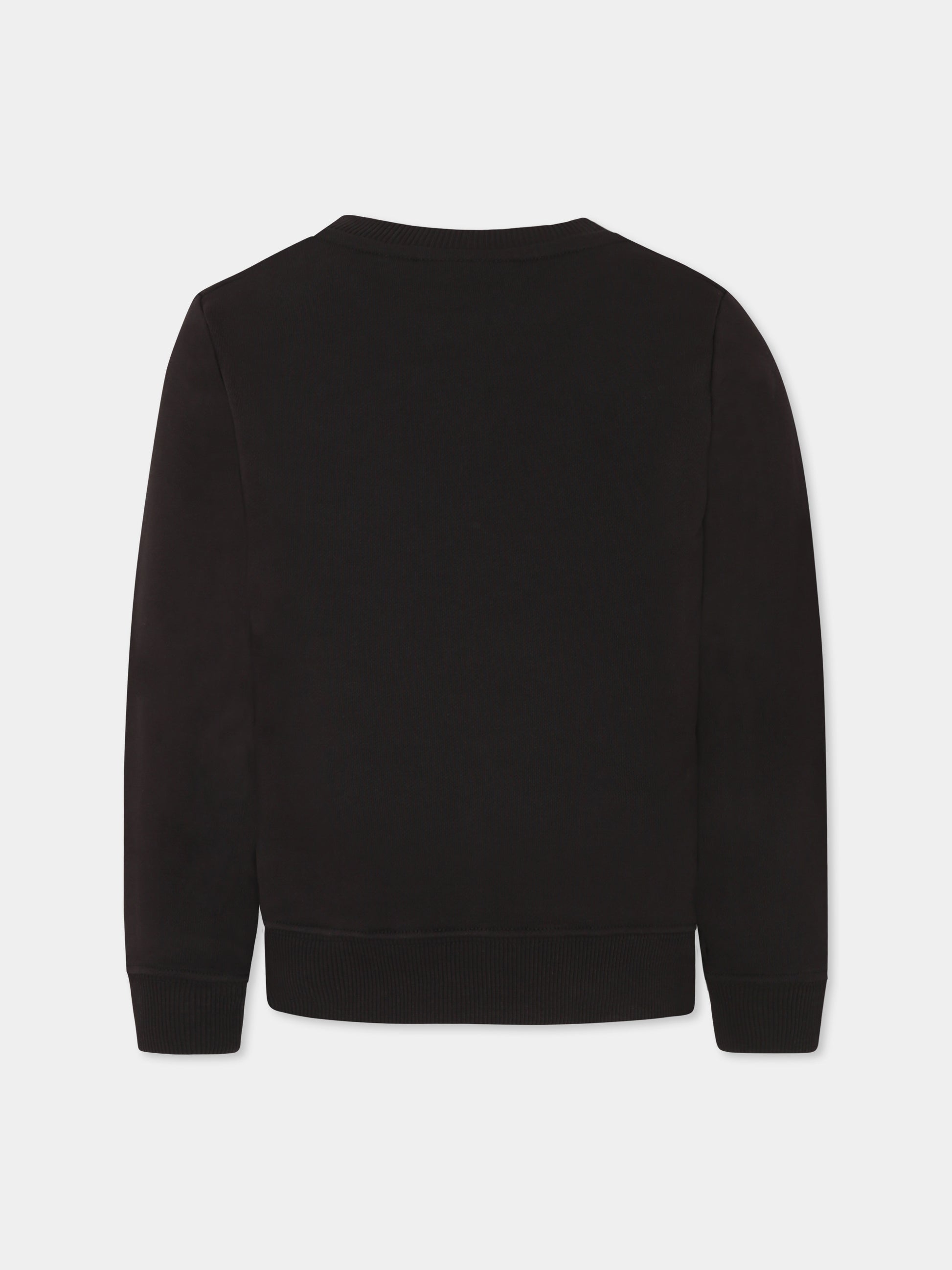 Felpa nera per bambini con logo,Calvin Klein Kids,25S CKIU0IU00675J IU0IU00675 BEH