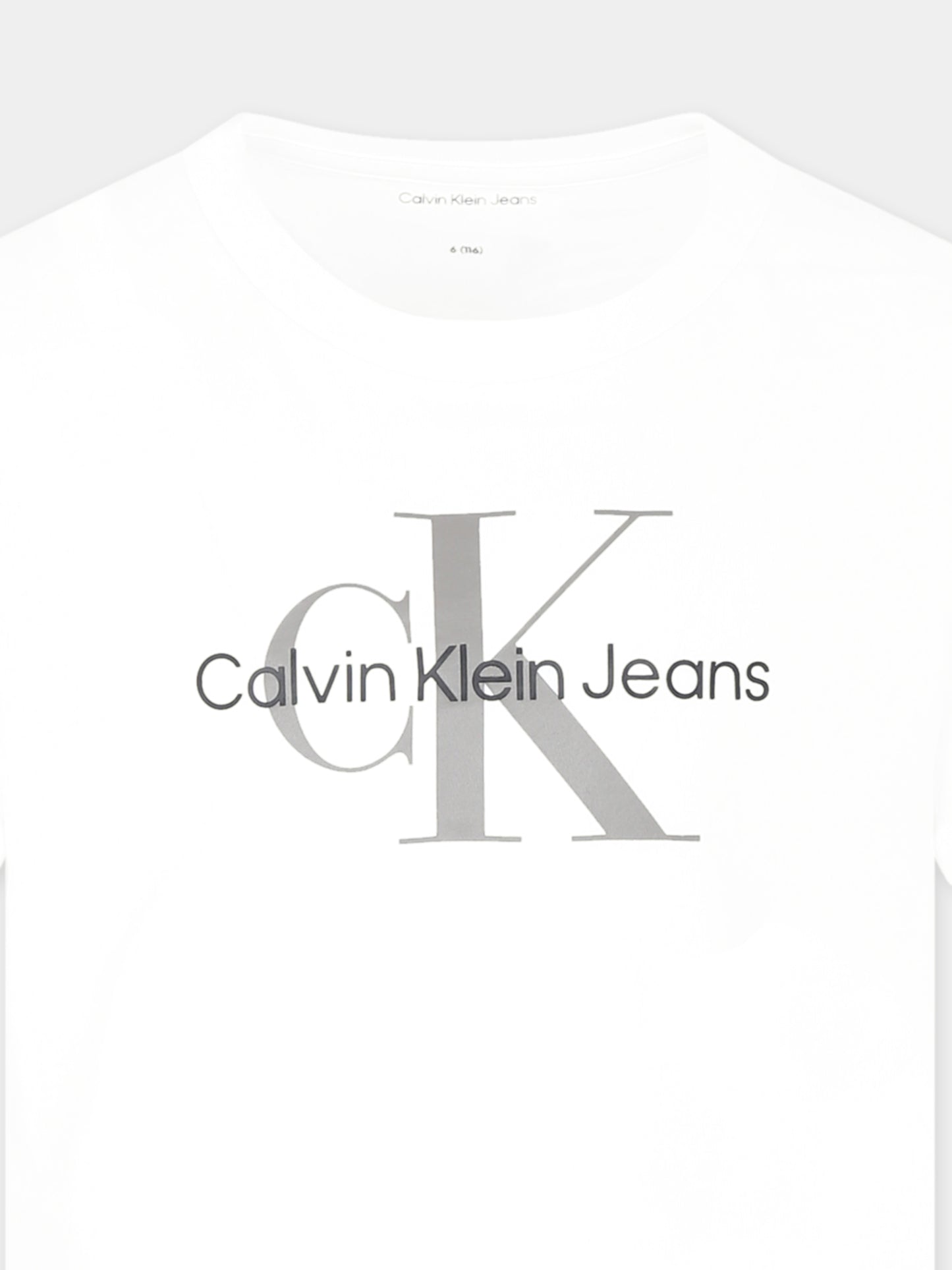 T-shirt bianca per bambini con logo,Calvin Klein Kids,25S CKIU0IU00676J IU0IU00676 YAF