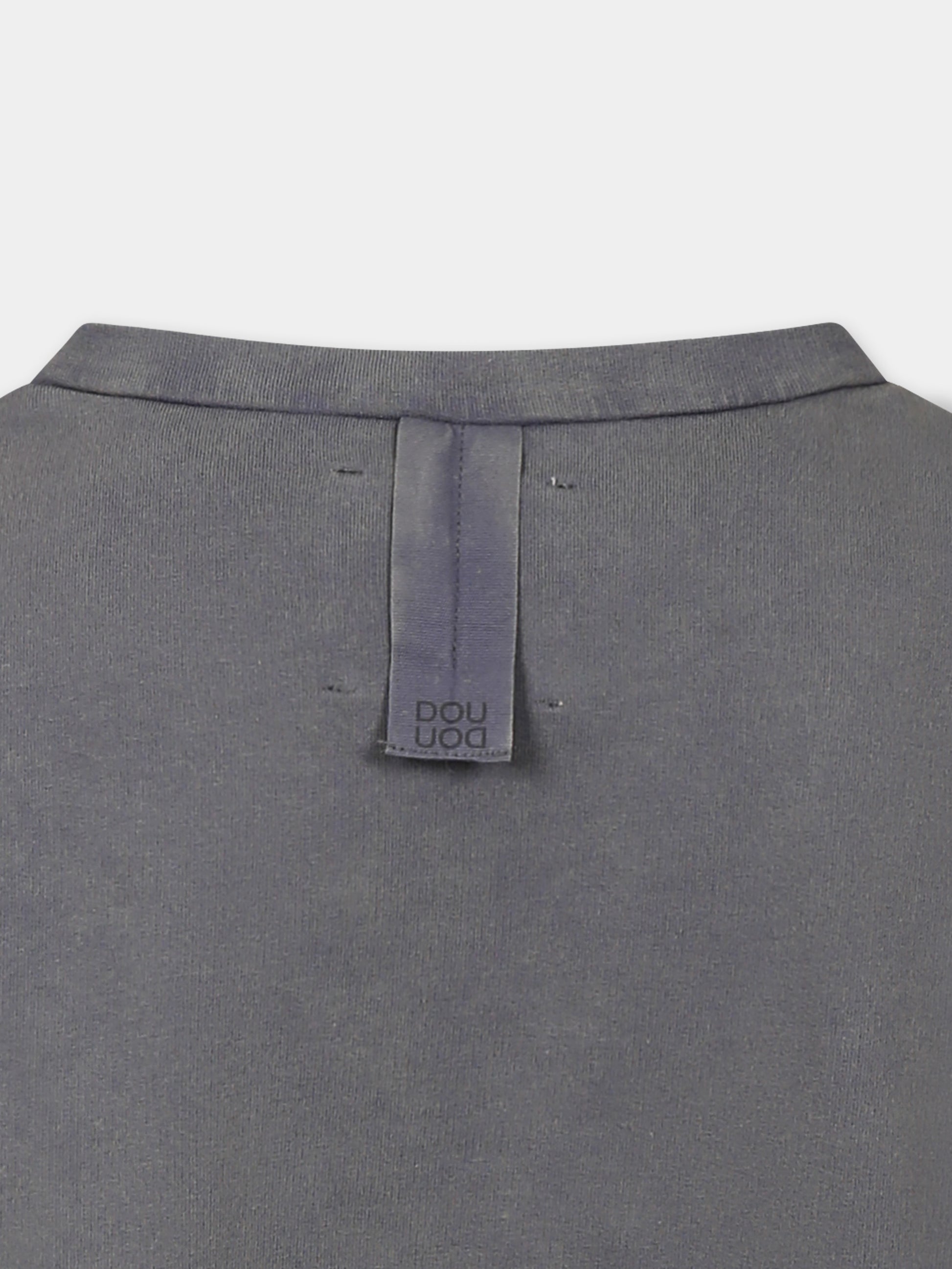 Felpa crop grigia per bambina con logo,Douuod Kids,DW4A00 Z2929 922