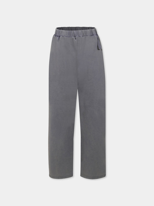 Pantaloni grigi per bambina con logo,Douuod Kids,DW6R00 Z2929 922