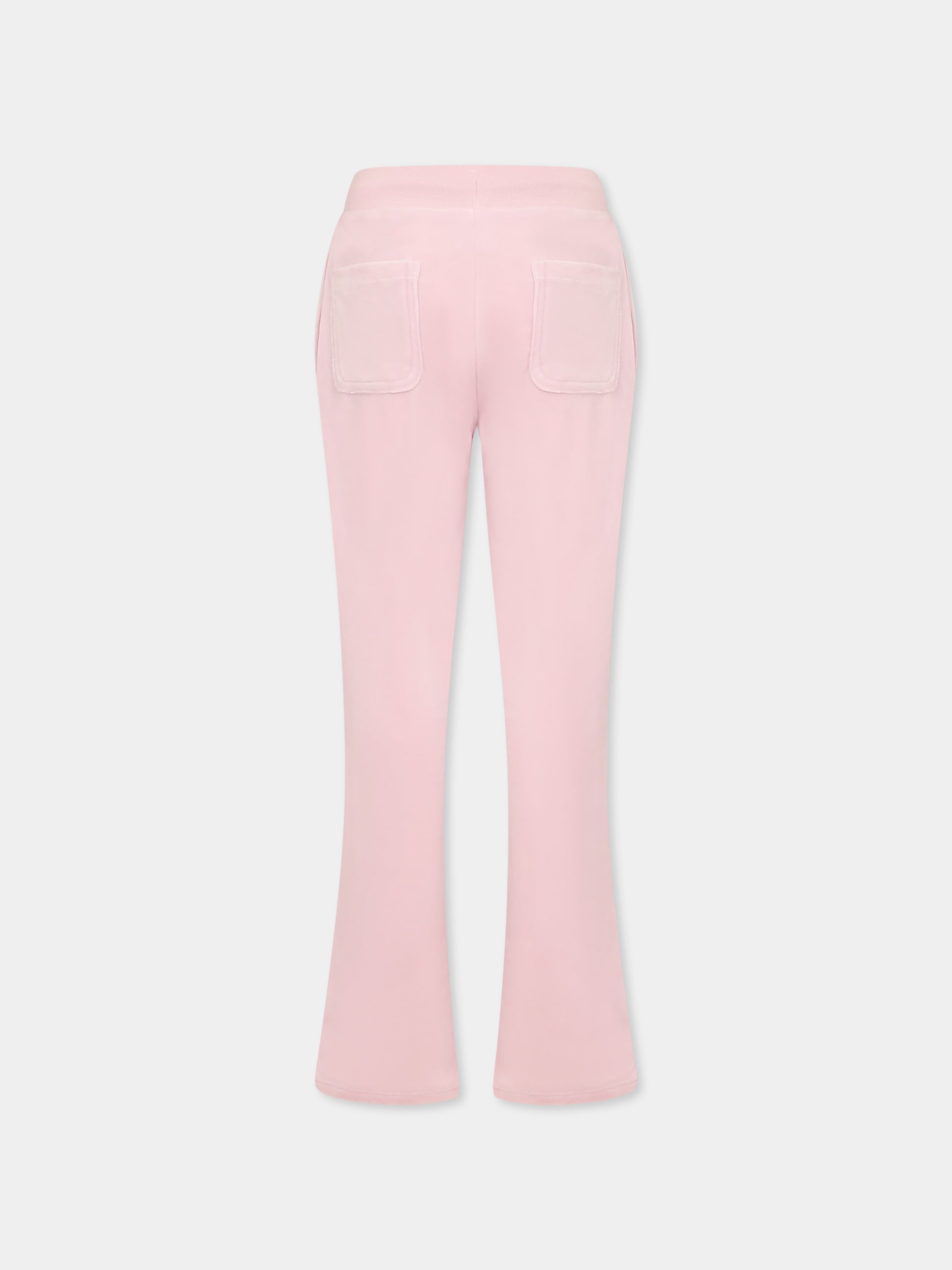 Pantaloni viola per bambina con logo di strass,Juicy Couture,25S JCJBX6359 JBX6359 Y8U