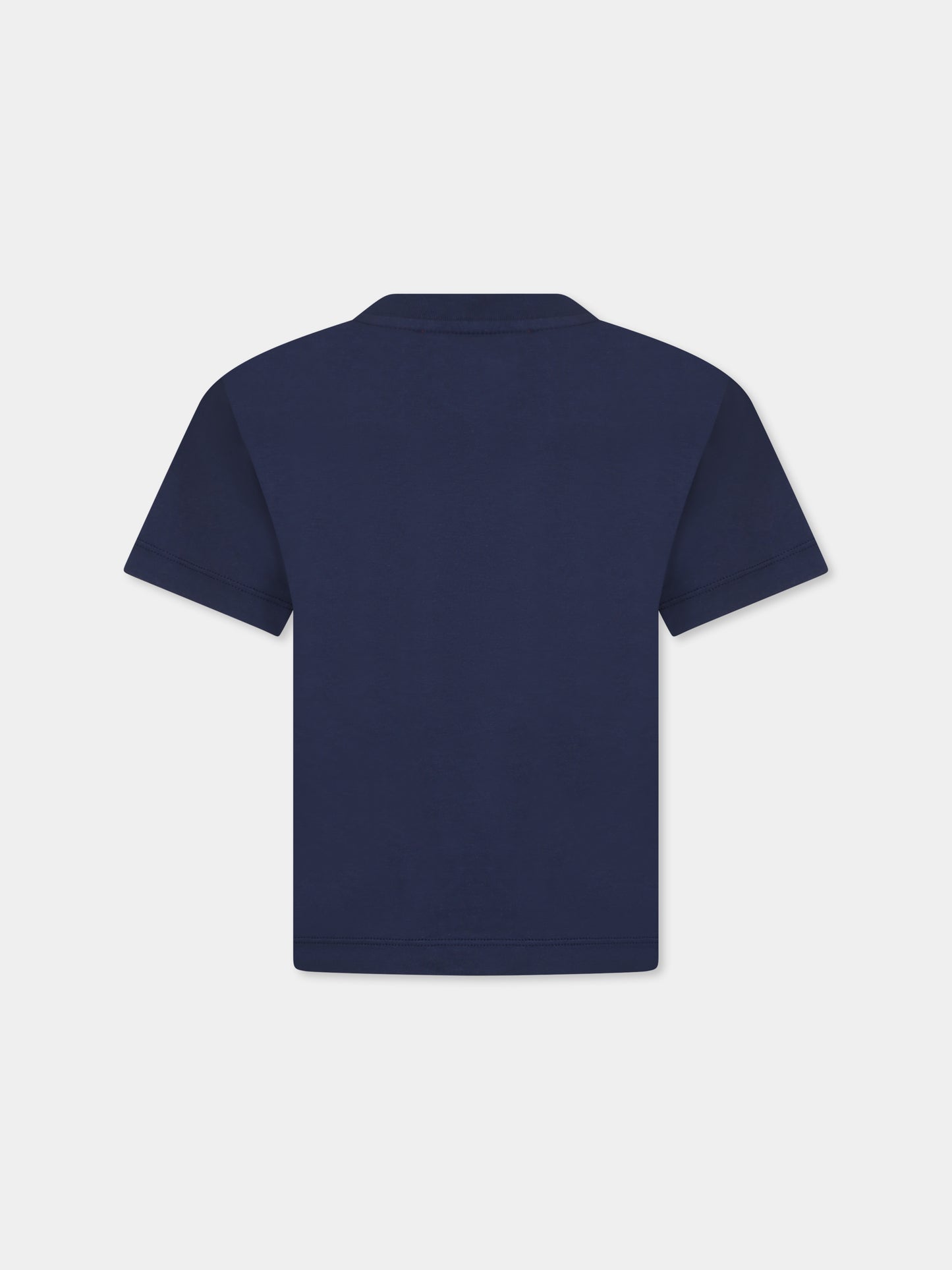 T-shirt blu per bambina con logo,Max&co,MX0005 MX057 MAXT1F MX80B