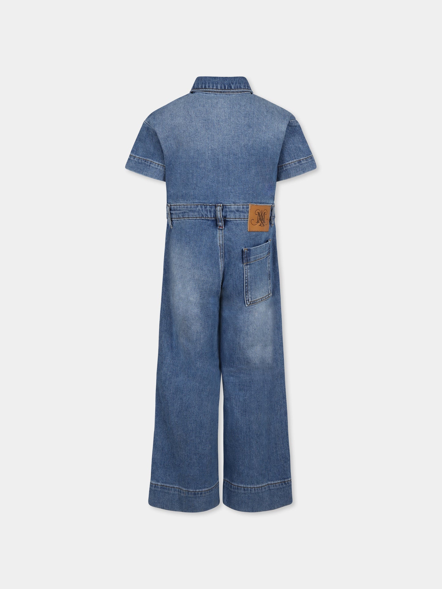 Jumpsuit denim per bambina,Max&co,MX0110 MX066 MAXJ33F MX01