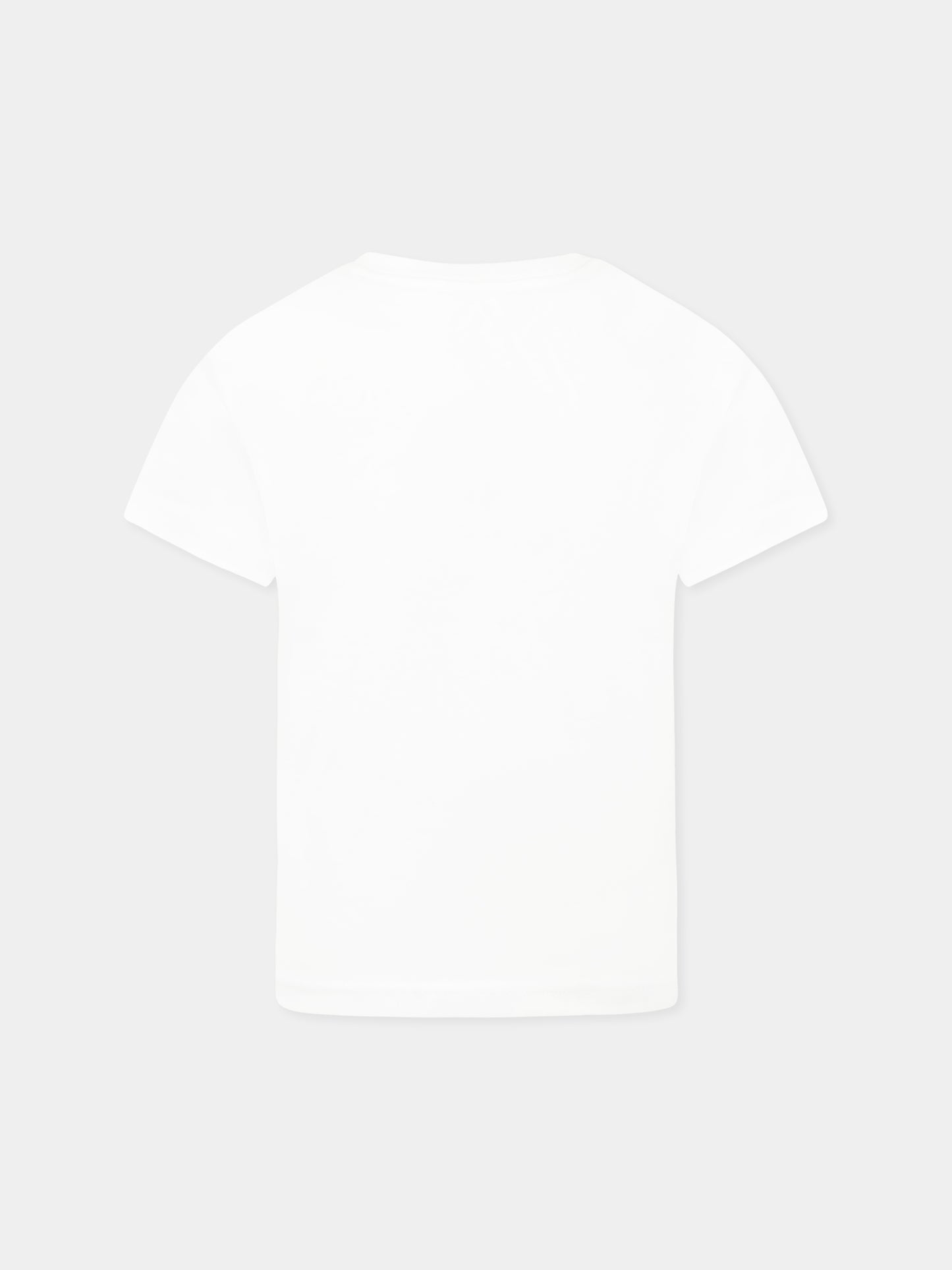 White t-shirt for boy with Polo Bear