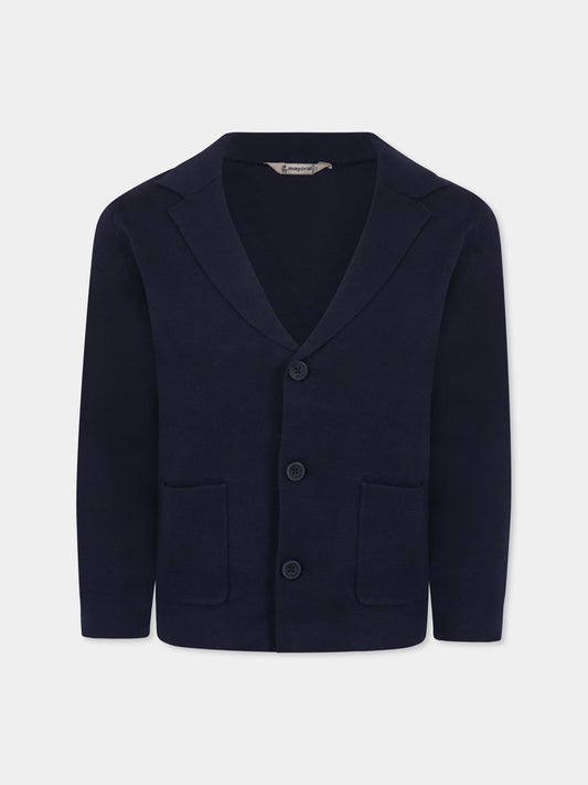 Cardigan blu per bambino,Mayoral,3418 033