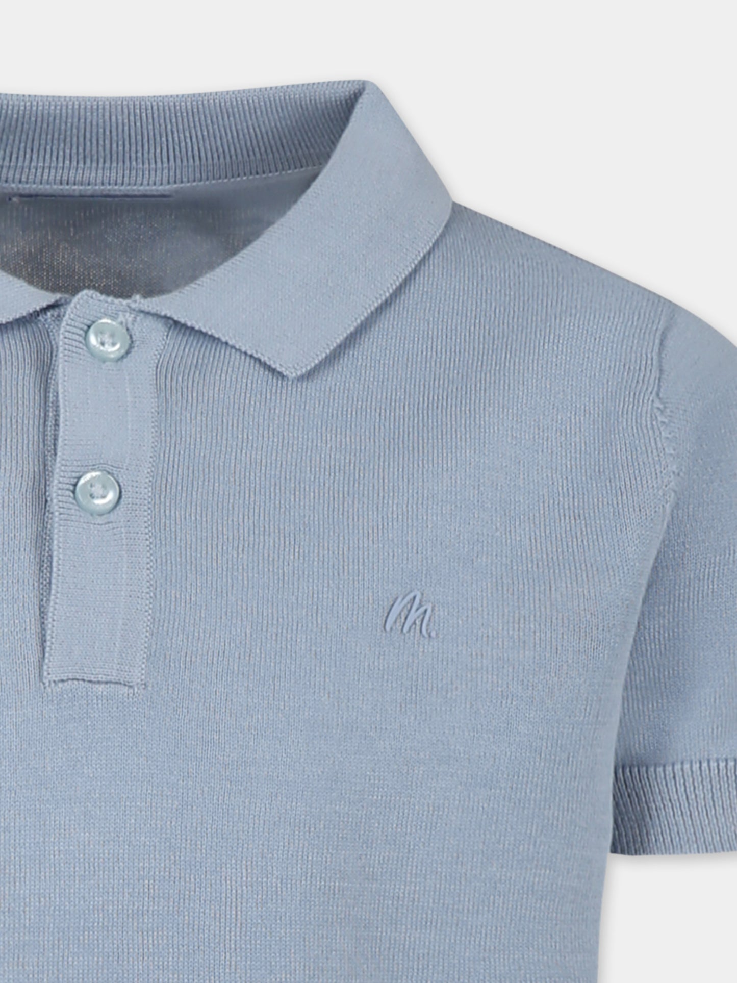 Polo celeste per bambino con logo,Mayoral,3104 092