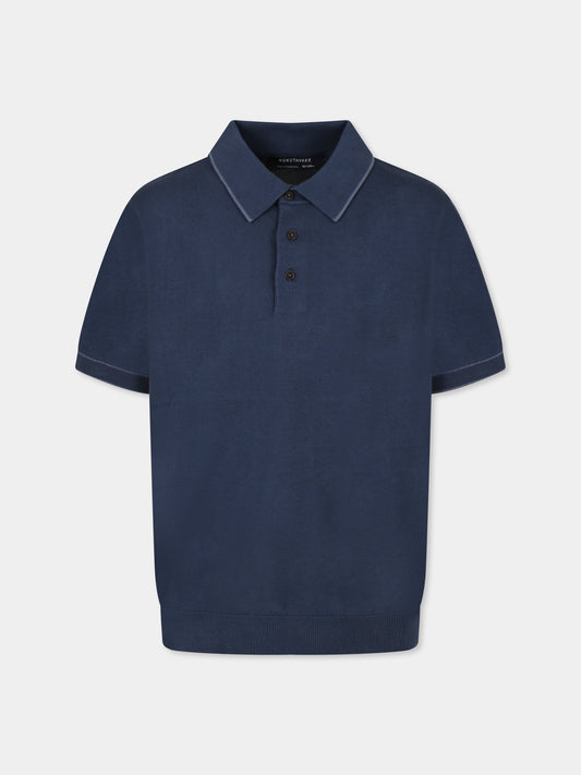 Polo blu per bambino con logo,Mayoral,6129 024