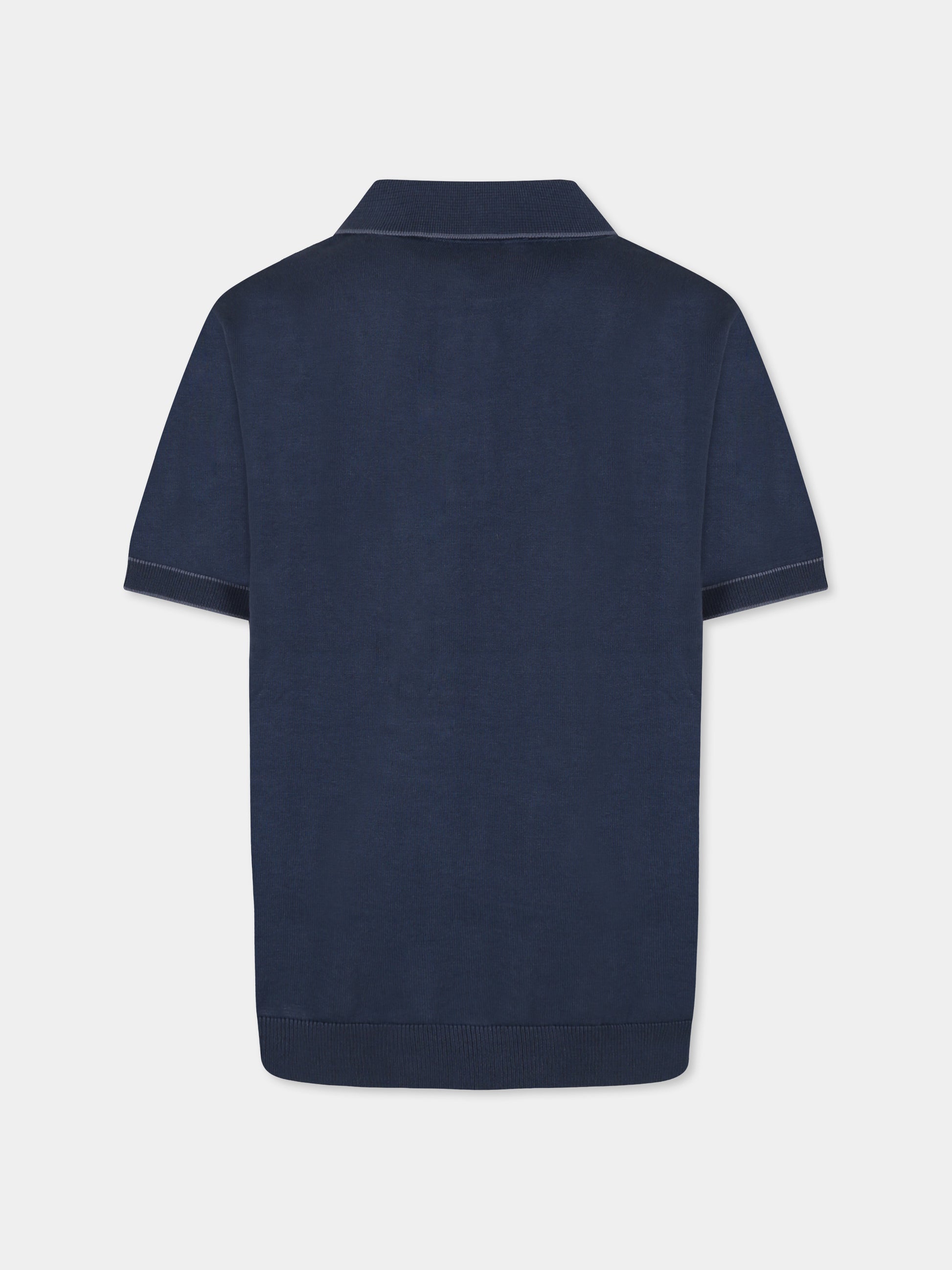 Polo blu per bambino con logo,Mayoral,6129 024