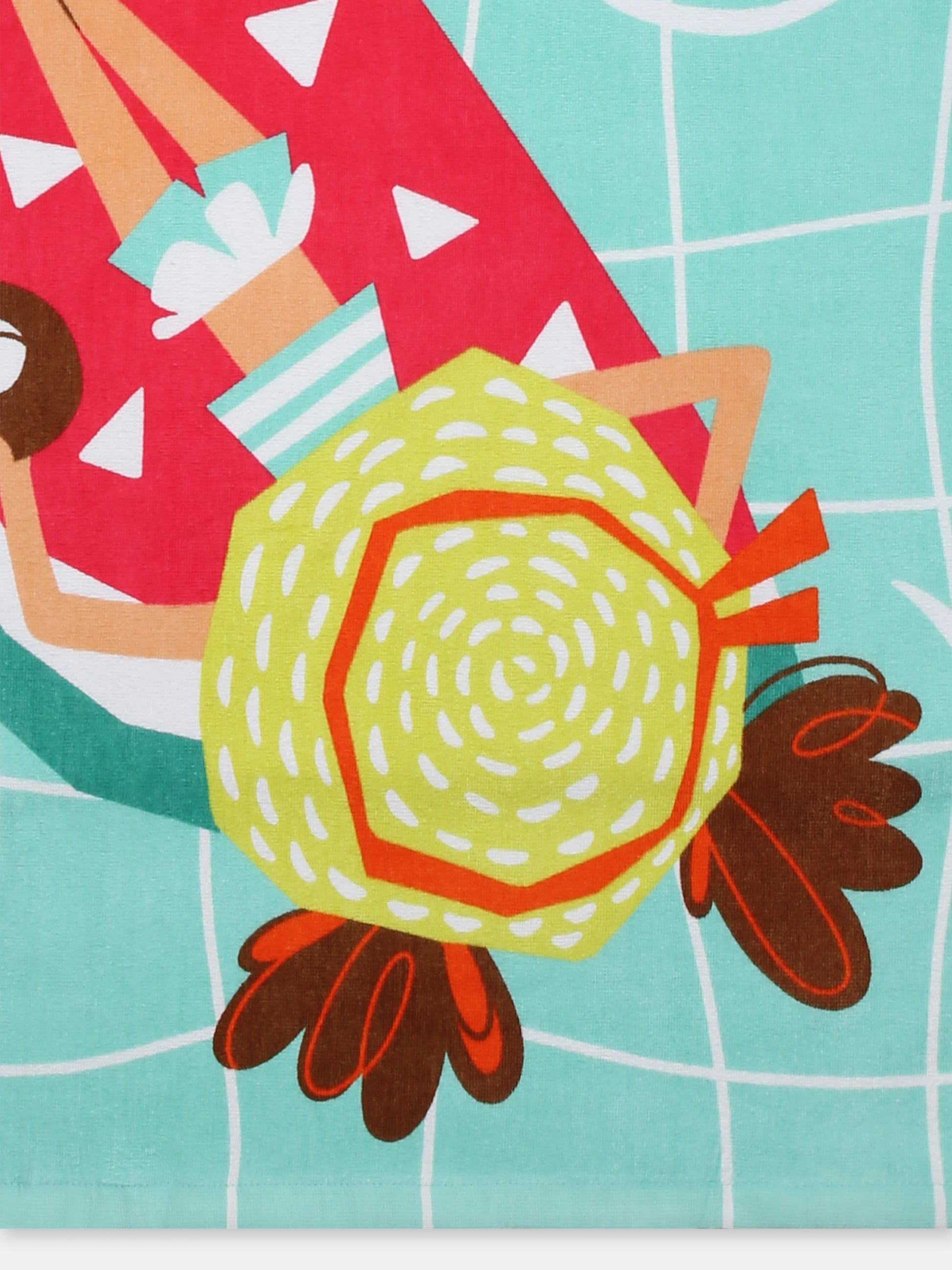 Telo mare celeste per bambina con stampa bambina,Mayoral,10936 065