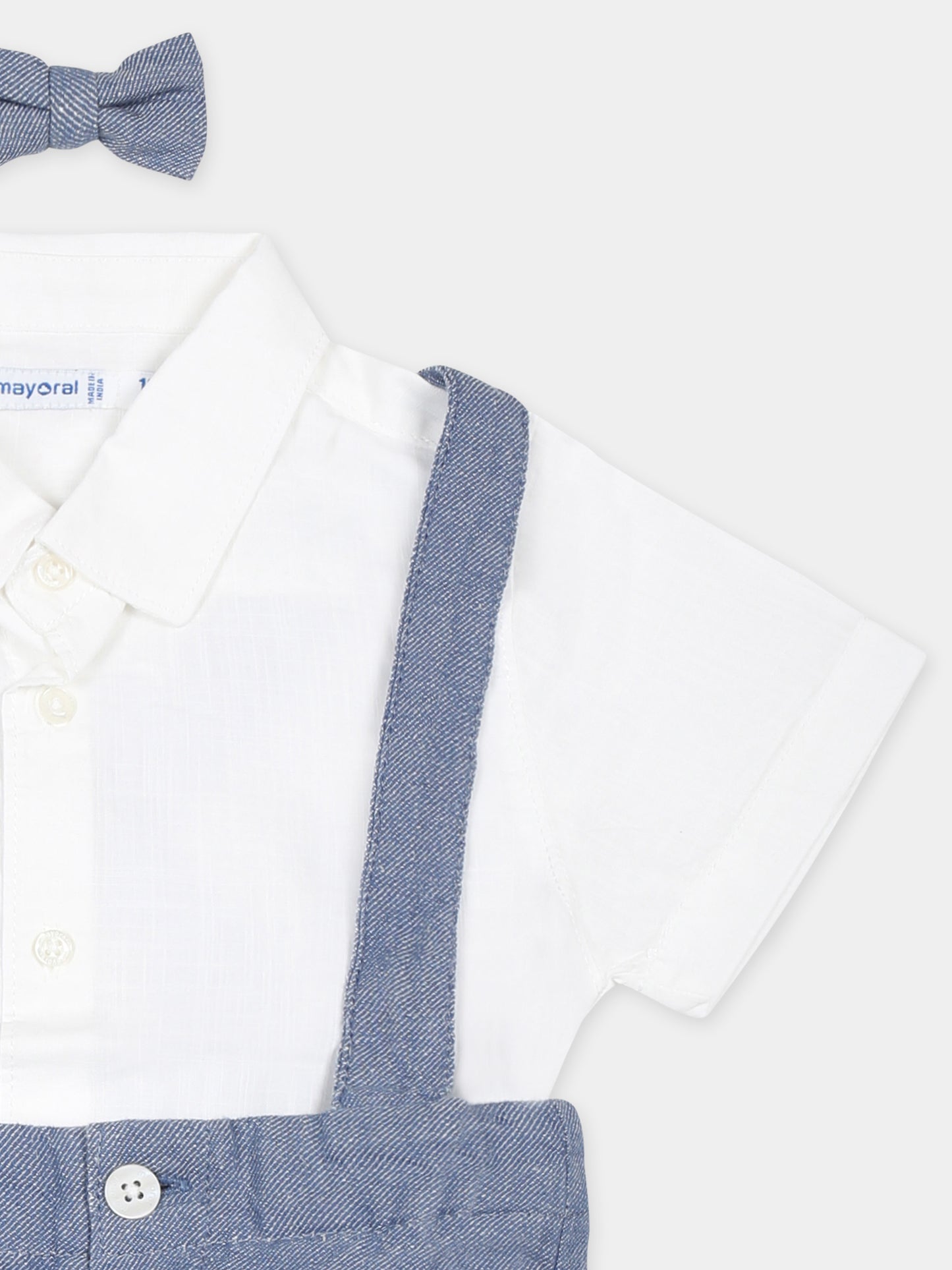 Completo celeste per neonato con papillon,Mayoral,1250 033