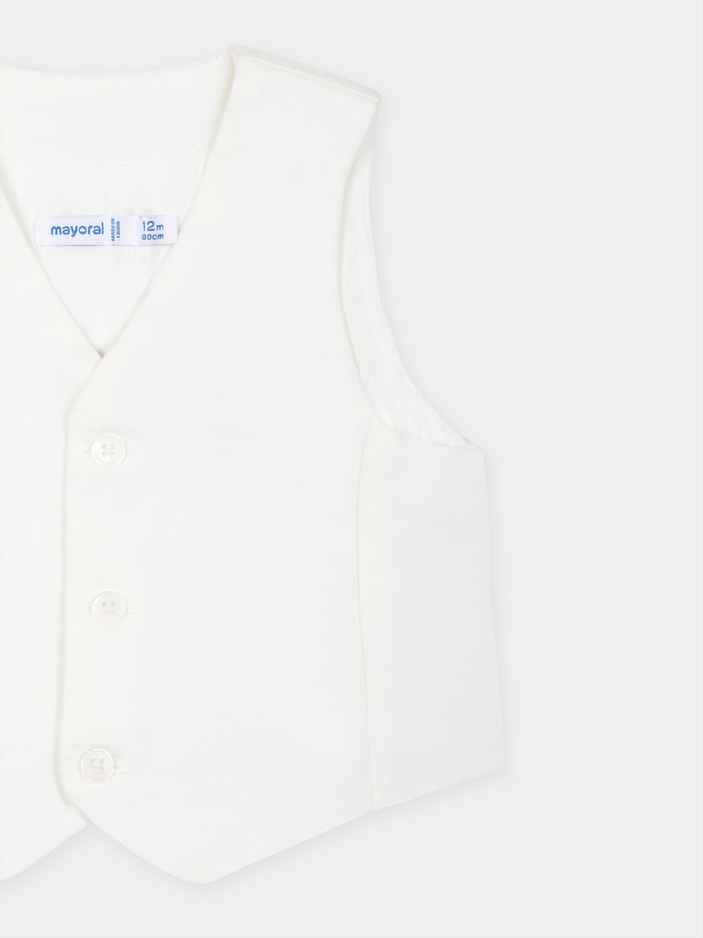 White waistcoat for baby boy