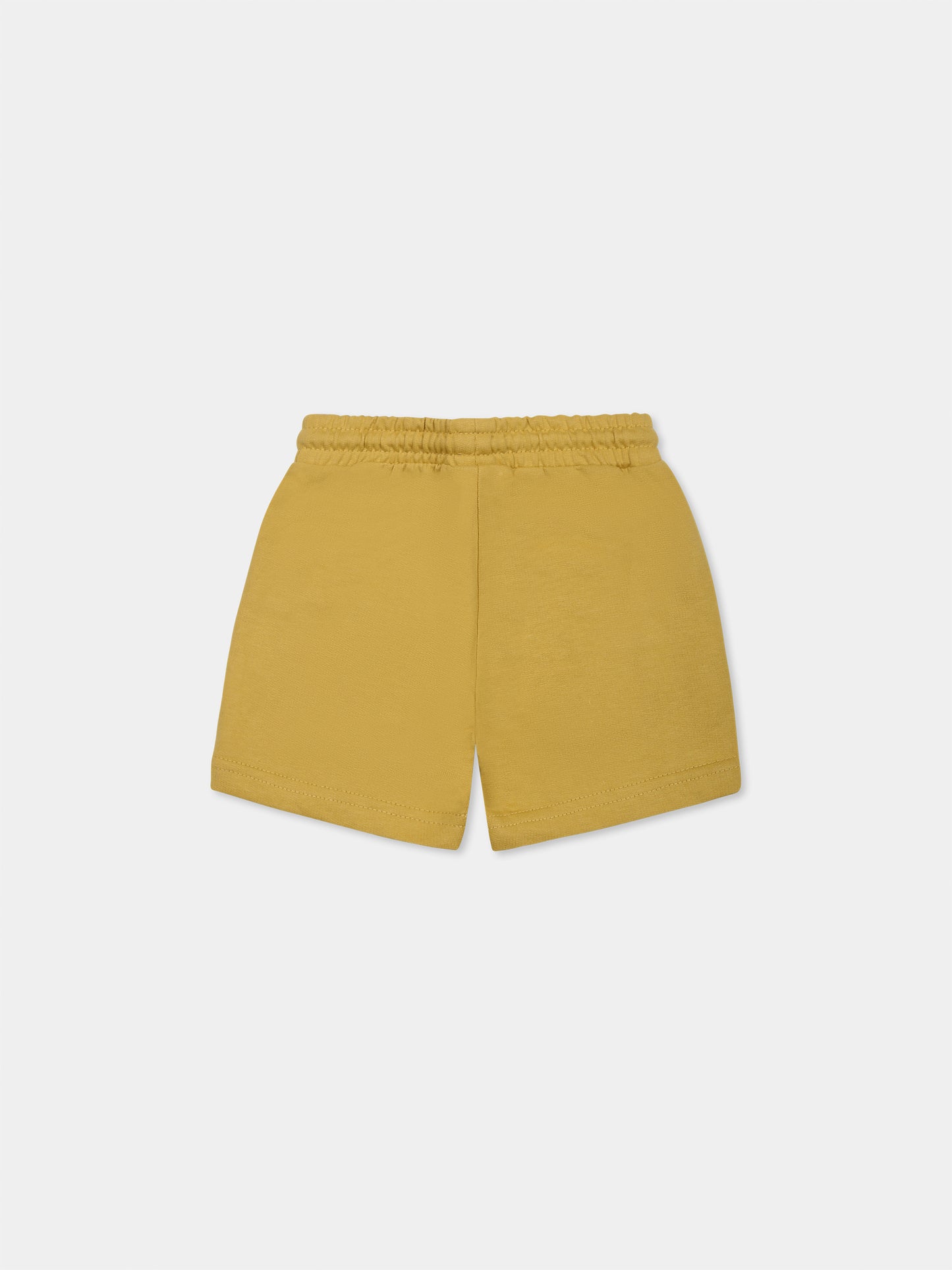 Yellow shorts for baby boy with tiger