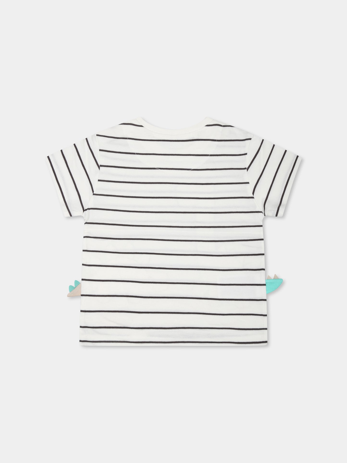 T-shirt bianca per neonato con stampa dinosauri,Mayoral,1061 039