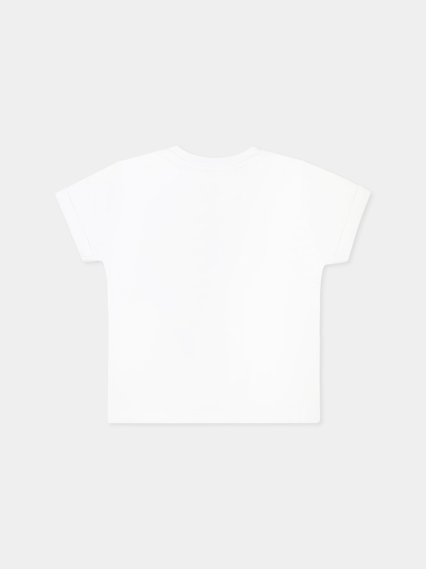 T-shirt bianca per neonato con stampa squalo e scritta,Mayoral,1066 056