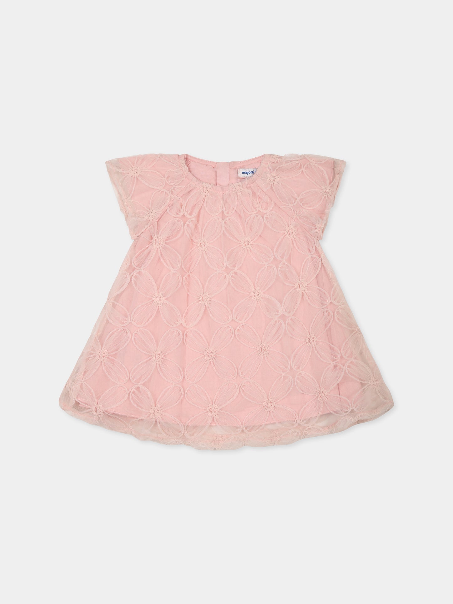 Vestito rosa per neonata con fiori,Mayoral,1982 026