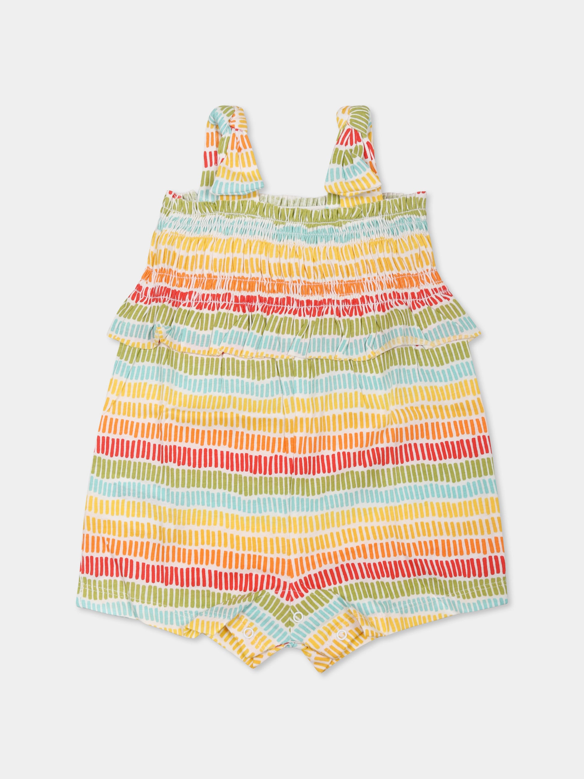 Jumpsuit multicolor per neonata con fiocco,Mayoral,1839 056