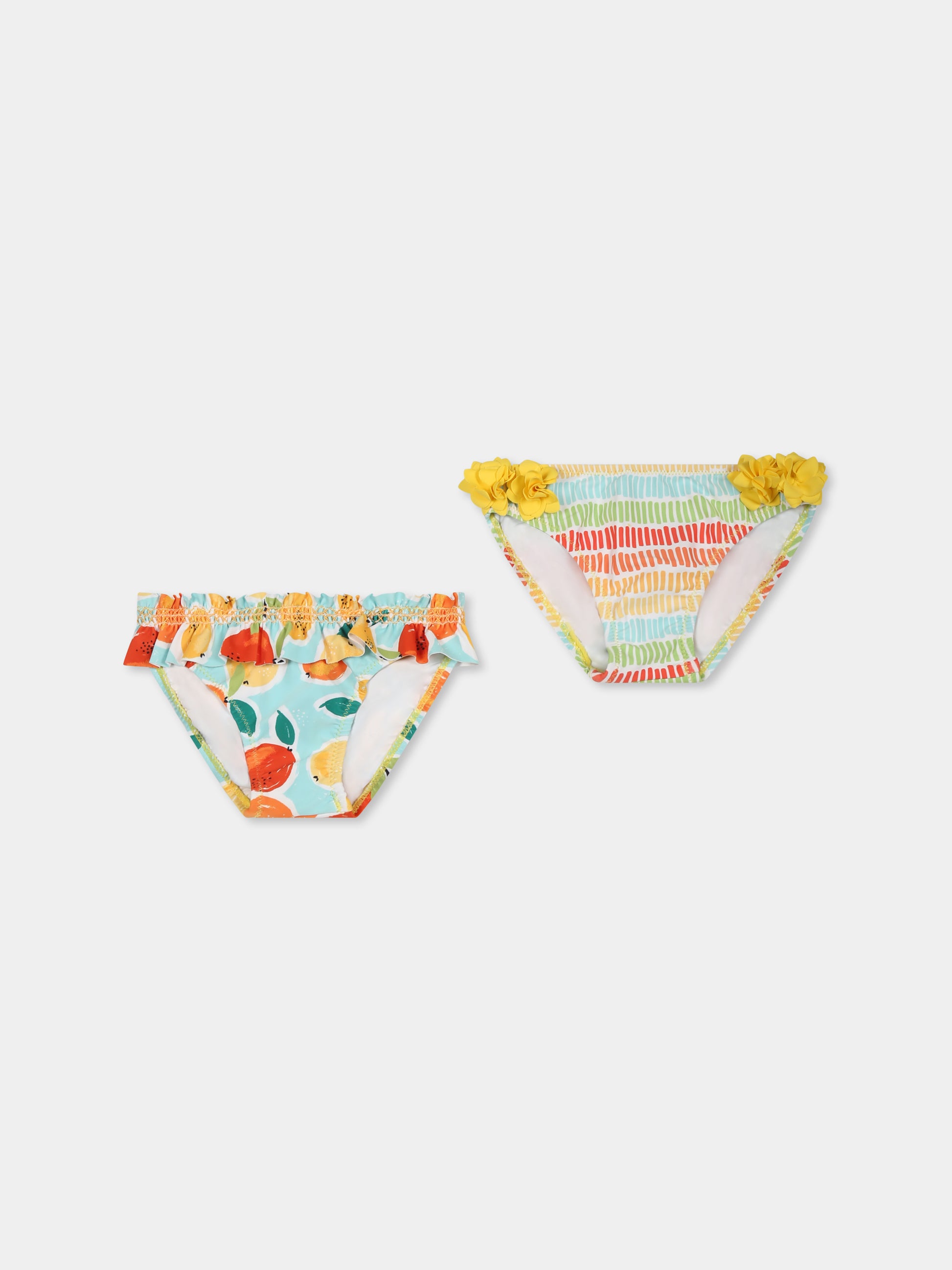Set slip multicolor per neonata con fiori e frutta,Mayoral,1642 090