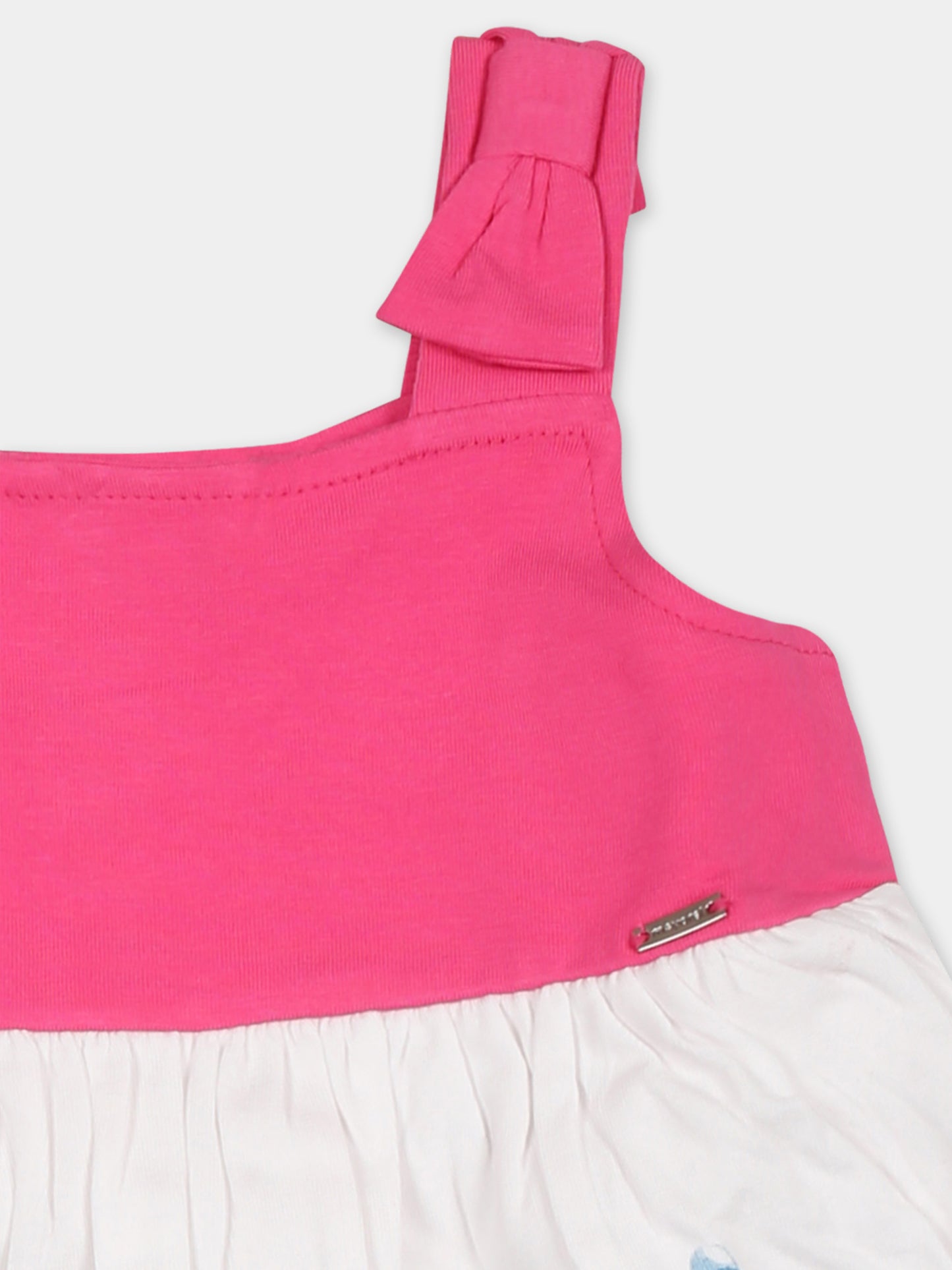 Vestito bianco per neonata con stampa sirena e pesci,Mayoral,1924 078