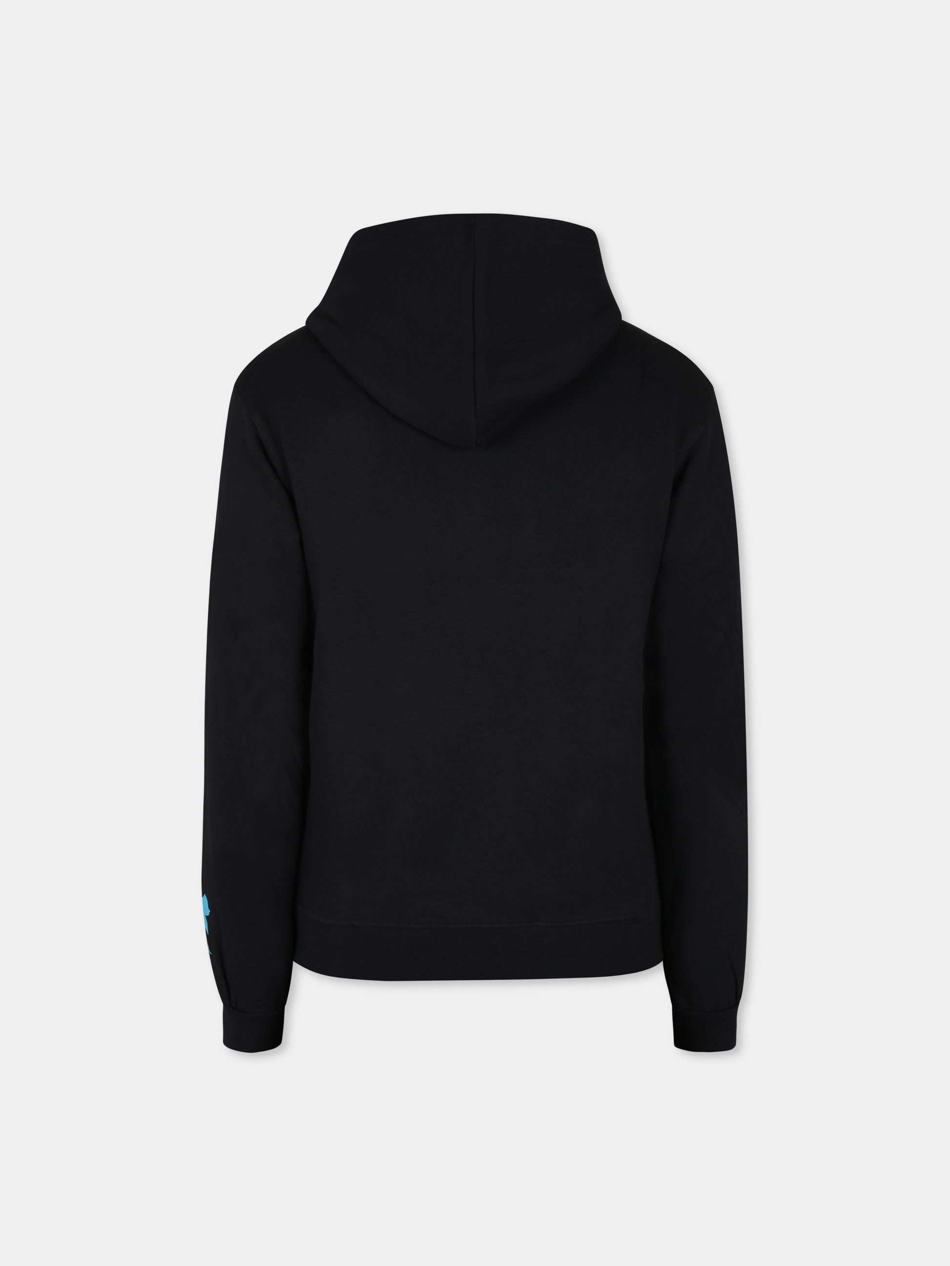 Felpa nera per bambina con logo,Diadora Kids,F3DIJGHS140 110