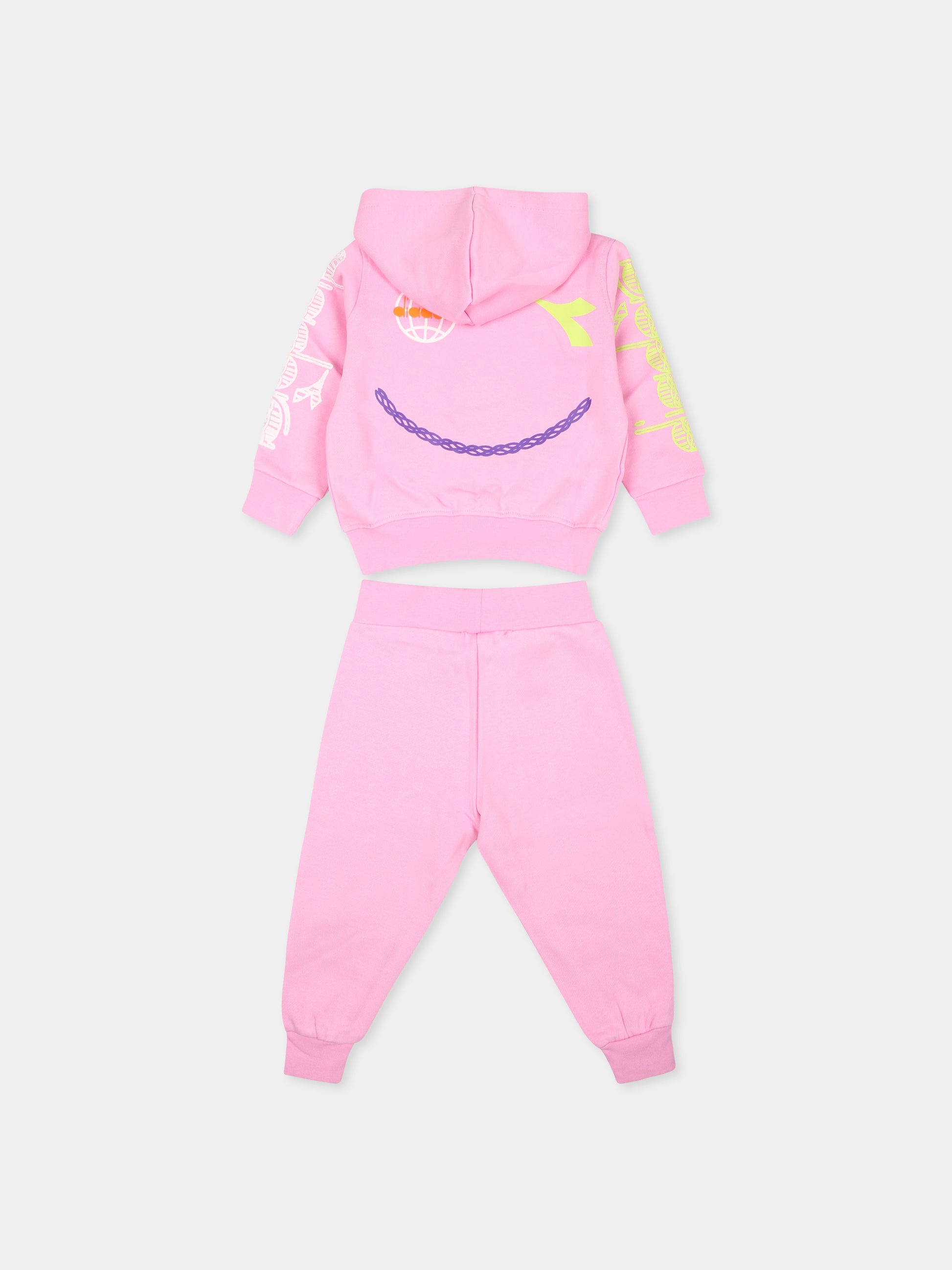 Completo rosa per neonata con logo,Diadora Kids,F3DINGTP182 042