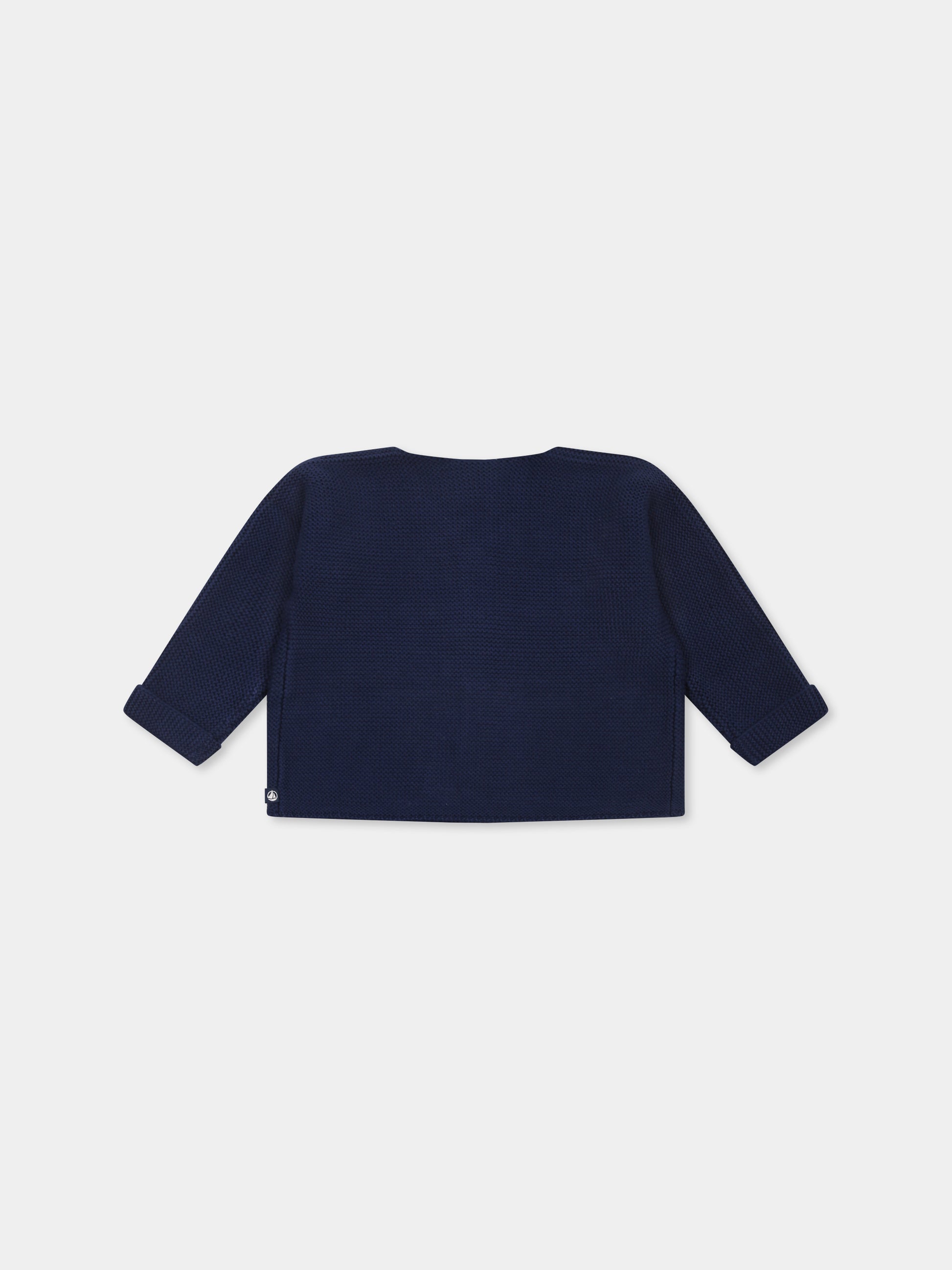 Cardigan blu per neonati con logo,Petit Bateau,A0CES MEDIEVAL 01
