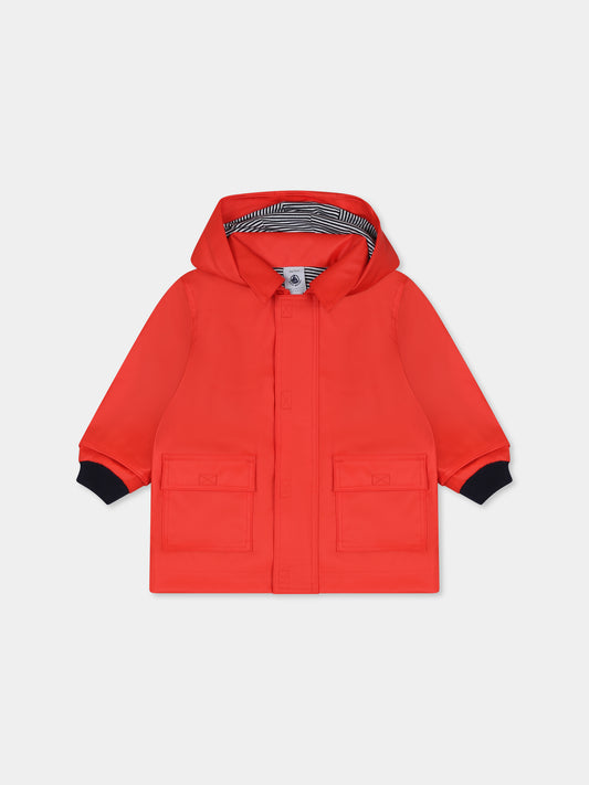Impermeabile rosso per neonati,Petit Bateau,A0CS3 SPICY 01