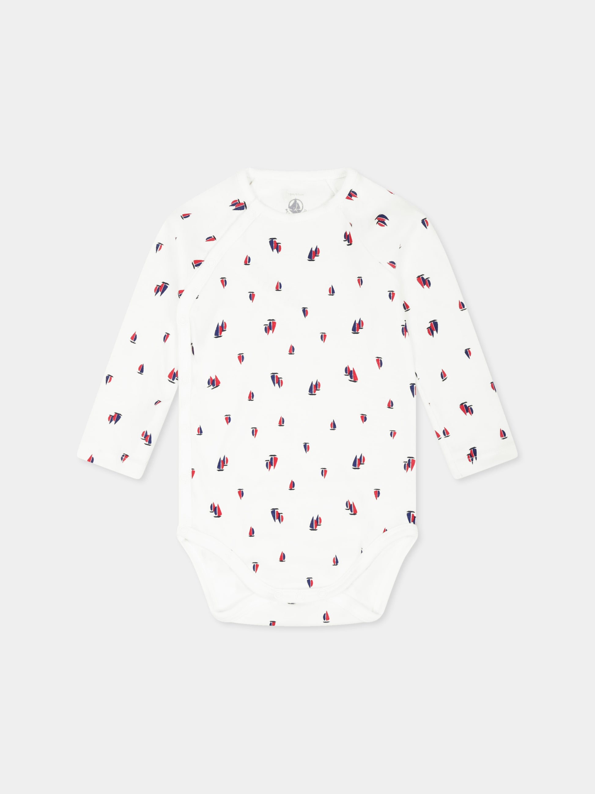 Completo nascita multicolor per neonati con barca a vela,Petit Bateau,A0BNA MARSHMALLOW/SMOKING 01