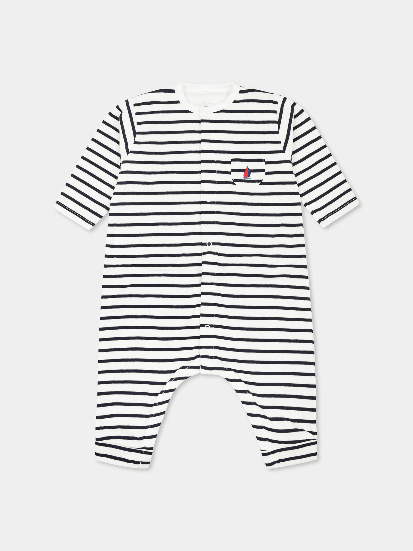 Tutina multicolor per neonati,Petit Bateau,A0BVP MARSHMALLOW/SMOKING 01
