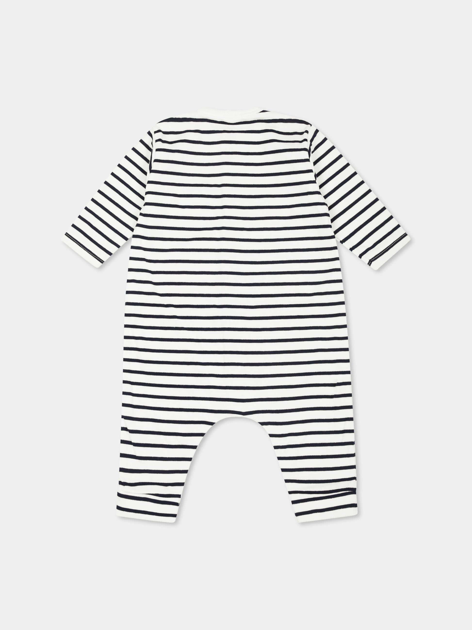 Tutina multicolor per neonati,Petit Bateau,A0BVP MARSHMALLOW/SMOKING 01