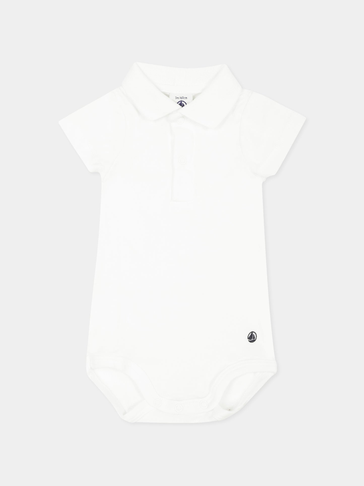 Body bianco per neonati,Petit Bateau,A09ZH MARSHMALLOW 01