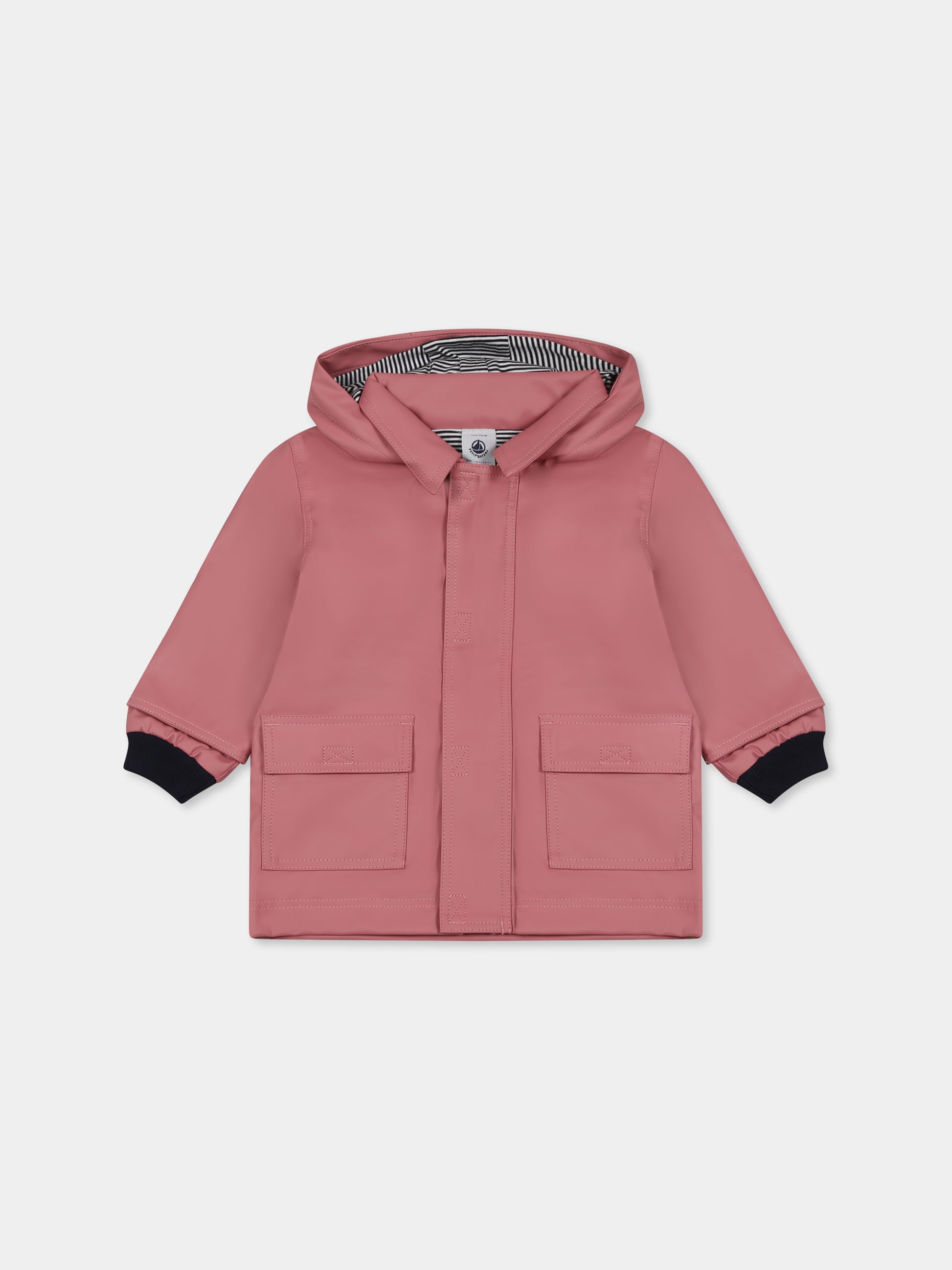 Impermeabile rosa per neonata,Petit Bateau,A0B4R ROSEWOOD 02