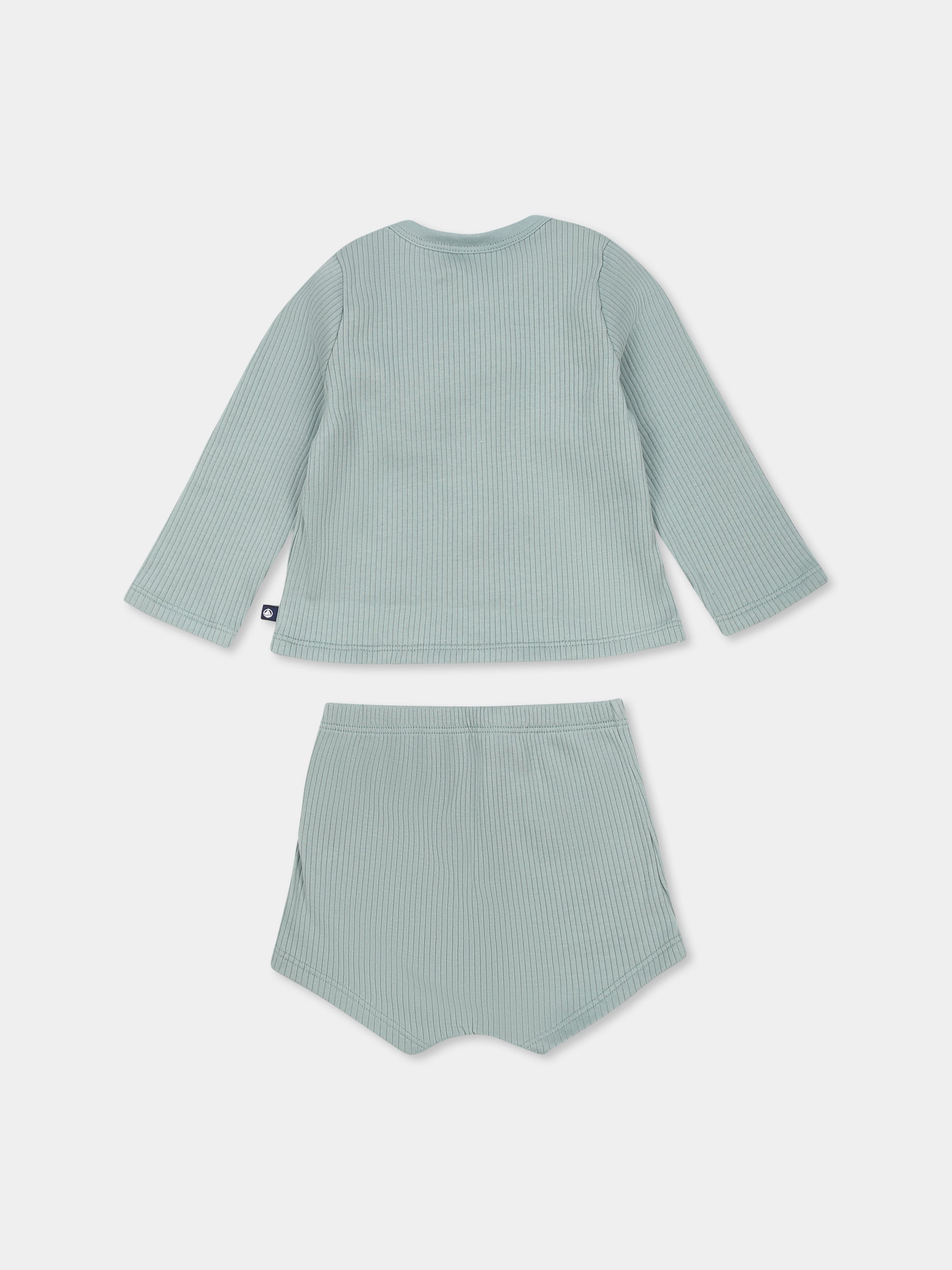 Completo verde per neonati,Petit Bateau,A0CGD PAUL/MULTICO 01