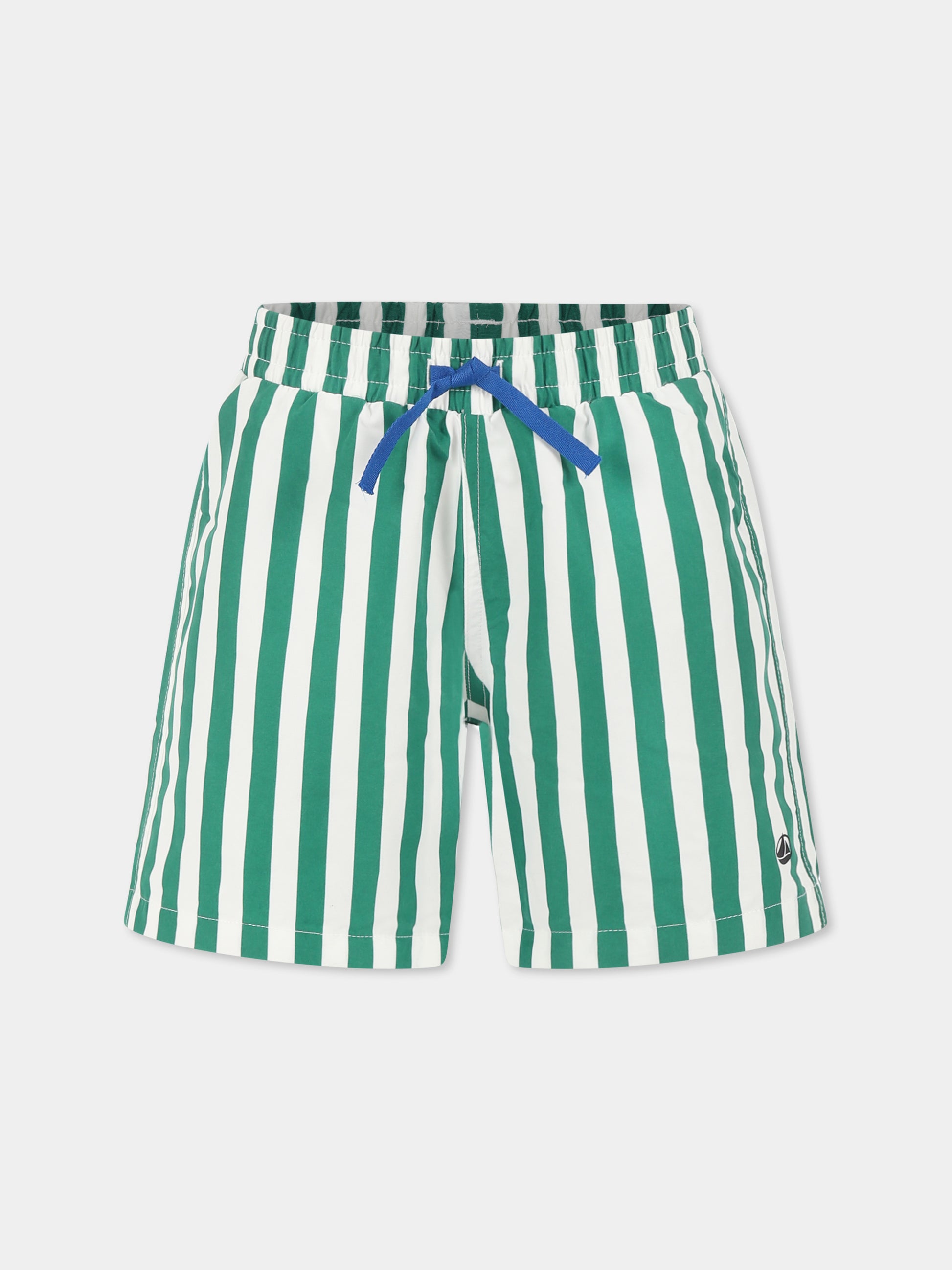 Boxer mare verde per bambino,Petit Bateau,A0D4E MARSHMALLOW/JARDIN 01