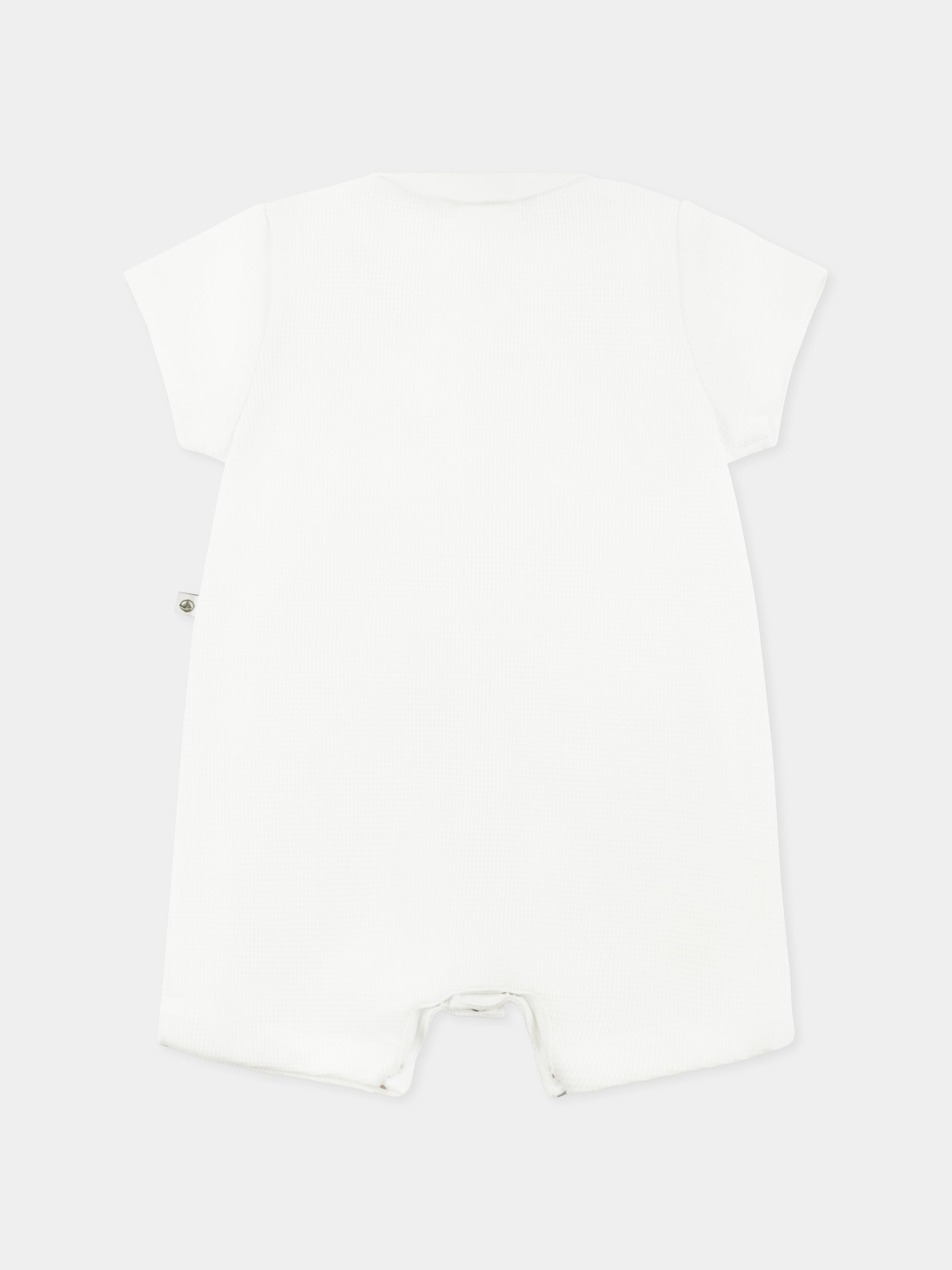 Pagliaccetto bianco per neonato con ancore,Petit Bateau,A0DE0 MARSHMALLOW 09