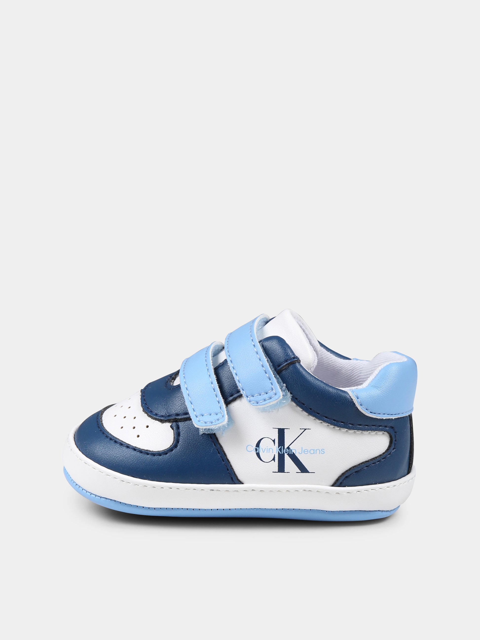 Sneakers blu per neonato con logo,Calvin Klein Kids,V0B9 82071 1433Y252