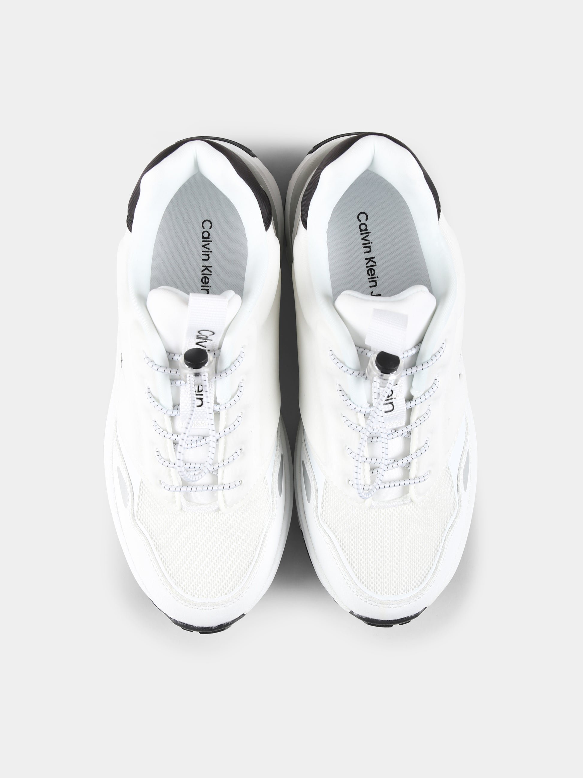 Sneakers bianche per bambini con logo,Calvin Klein Kids,V3X9 83010 1464X002