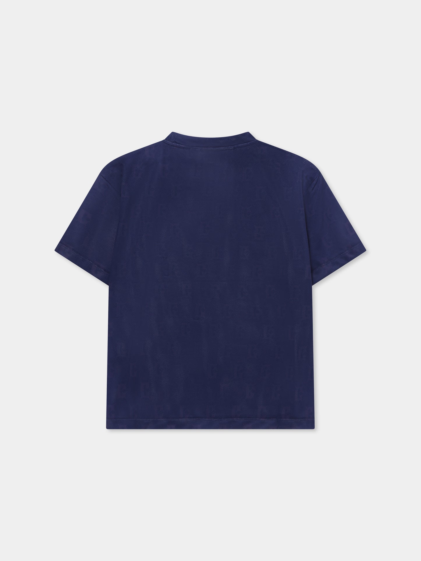 T-shirt blu per bambina con logo,Caroline Bosmans,SS25 1019 106 0034