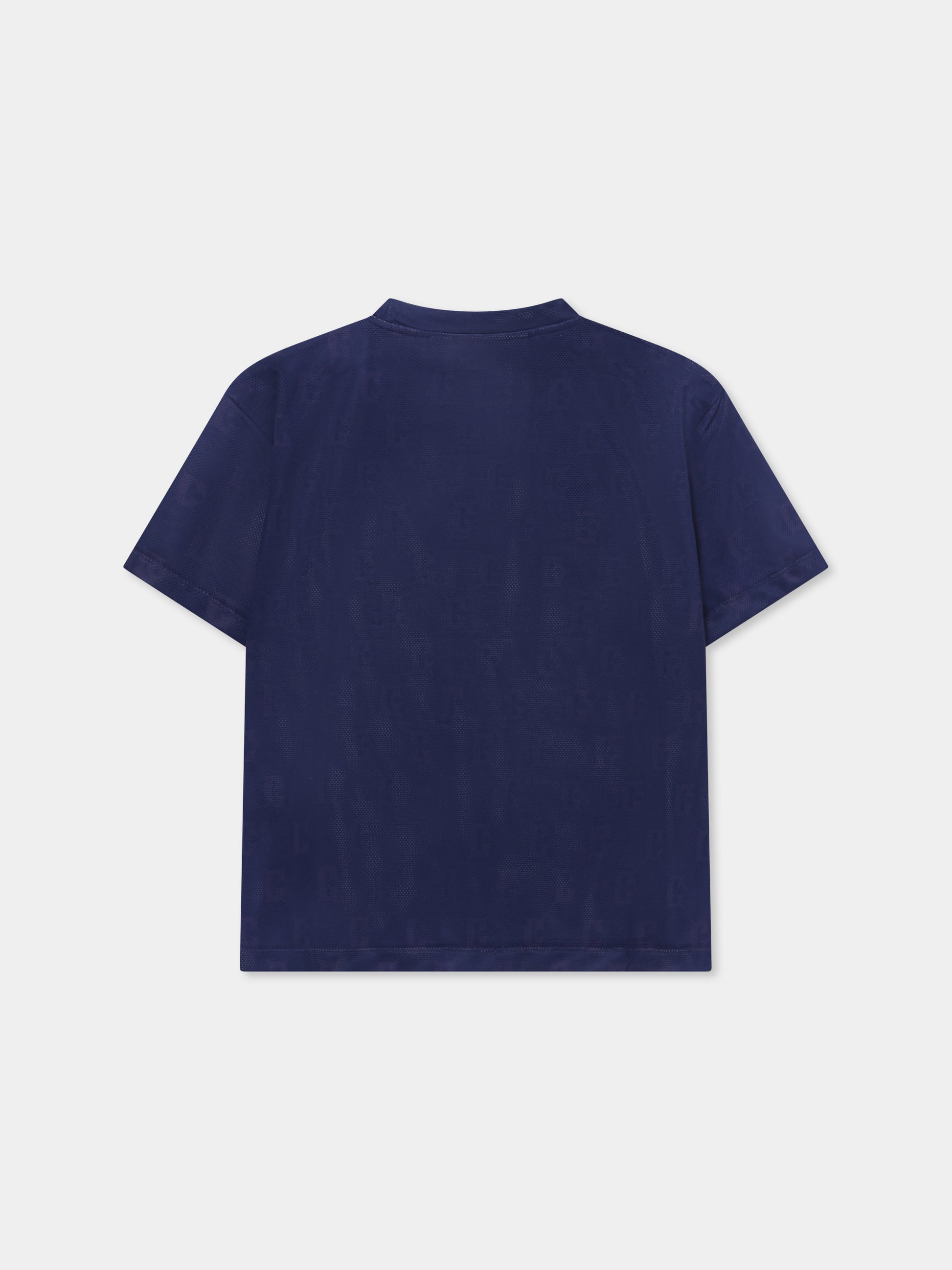 T-shirt blu per bambina con logo,Caroline Bosmans,SS25 1019 106 0034