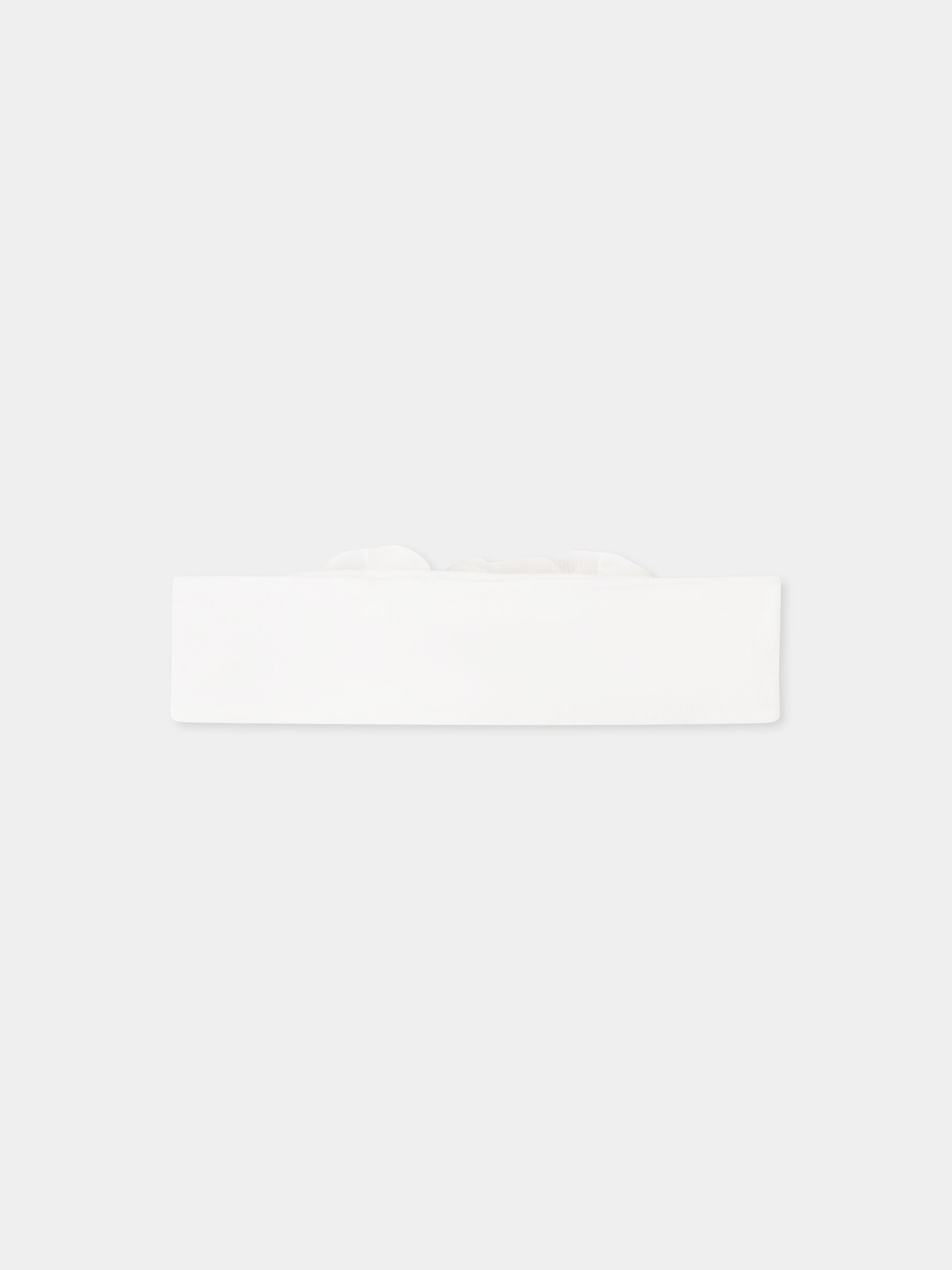 Fascia avorio per neonata con fiori,La Stupenderia,ABFA62PIN