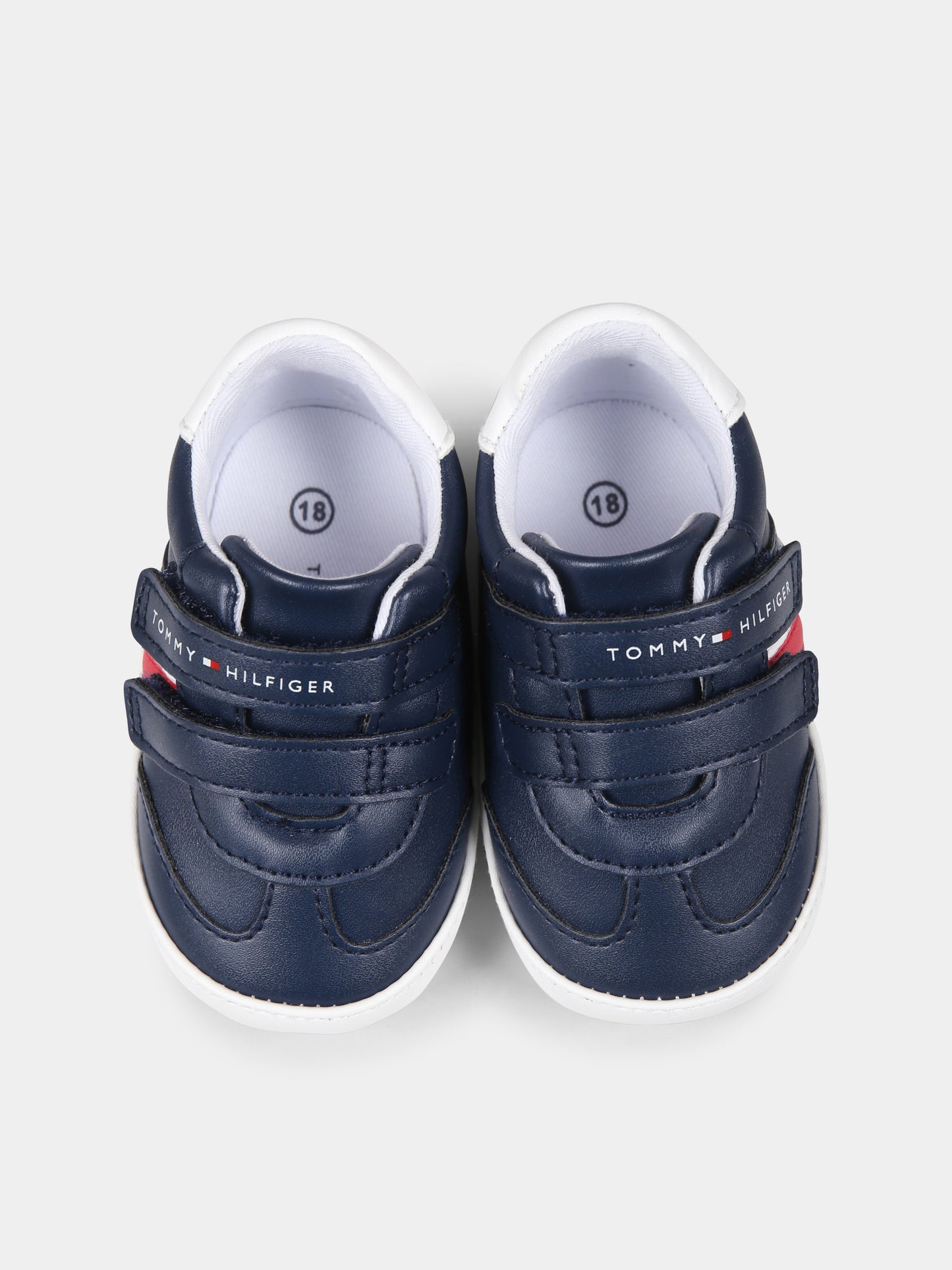 Sneakers blu per neonato con logo,Tommy Hilfiger Junior,T0B9 33831 1433X007