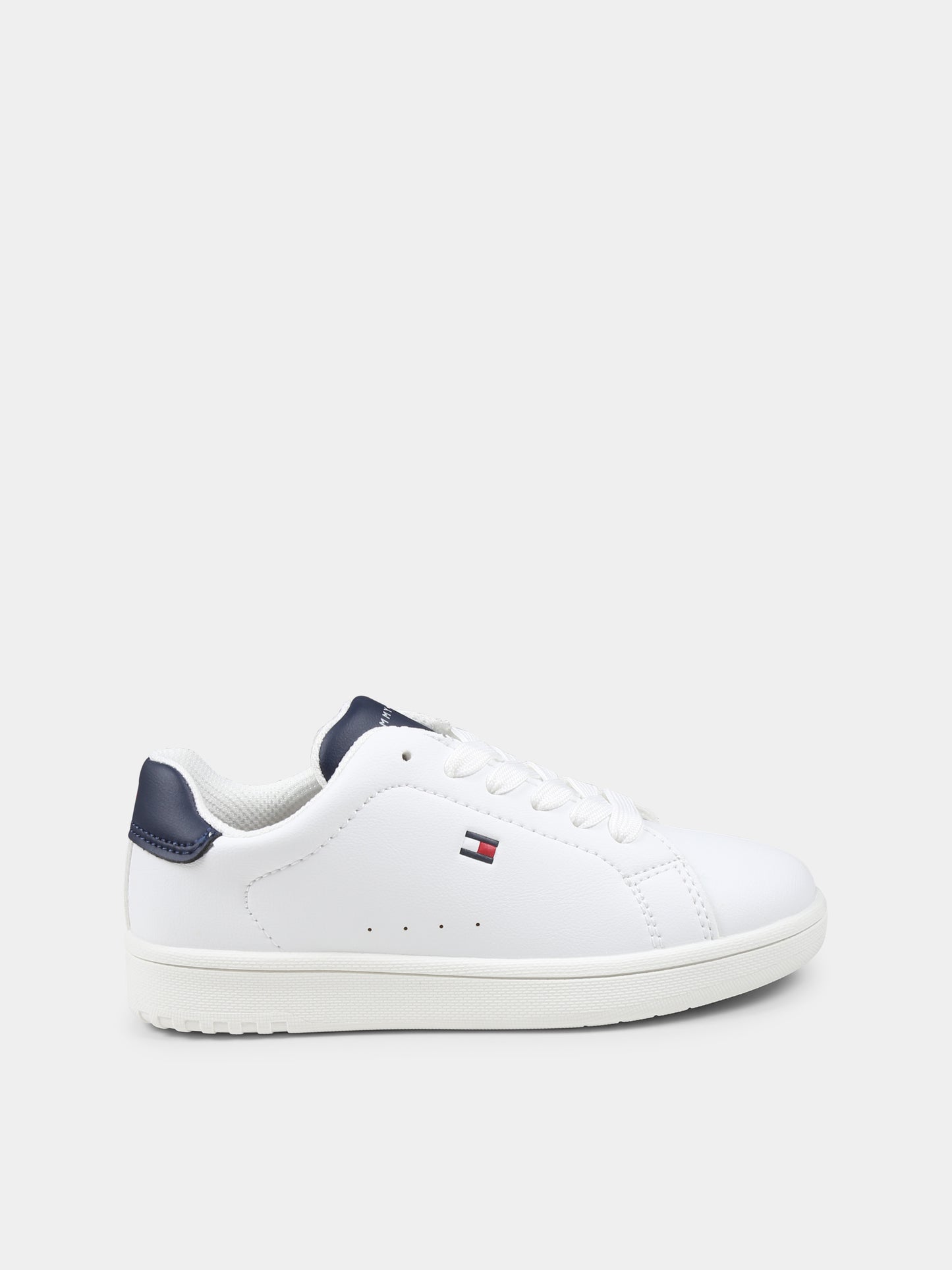 Sneakers bianche per bambini con logo,Tommy Hilfiger Junior,T3X9 33848 1355X336