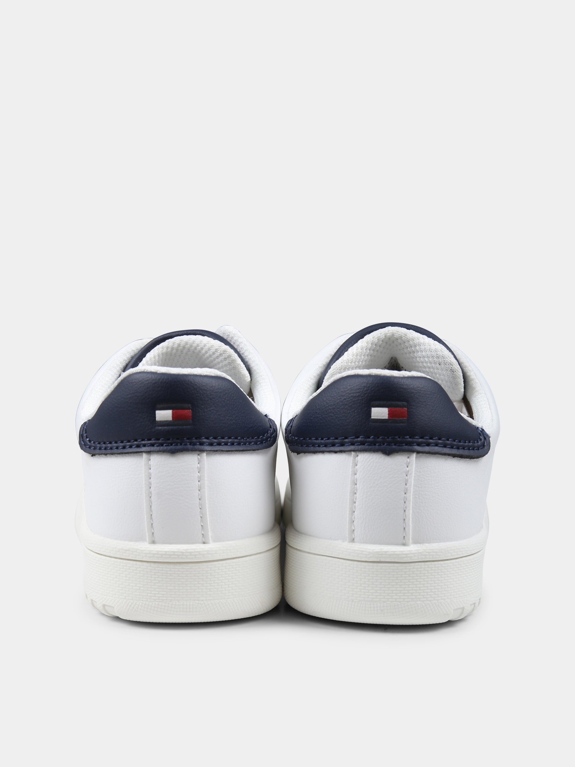 Sneakers bianche per bambini con logo,Tommy Hilfiger Junior,T3X9 33848 1355X336