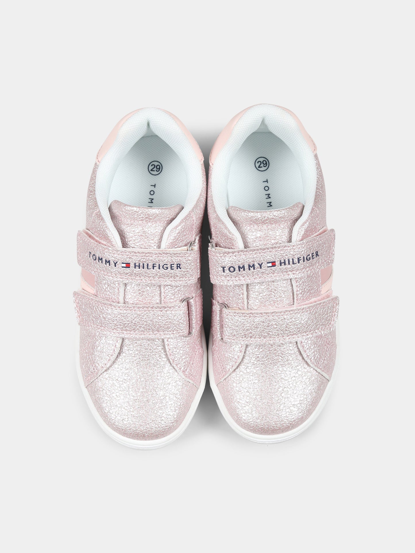 Sneakers rosa per bambina con logo,Tommy Hilfiger Junior,T1A9 33725 0745302