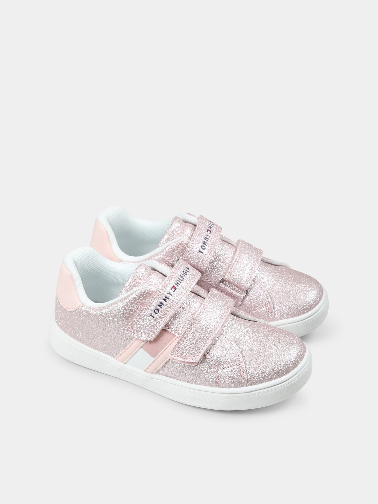 Sneakers rosa per bambina con logo,Tommy Hilfiger Junior,T1A9 33725 0745302