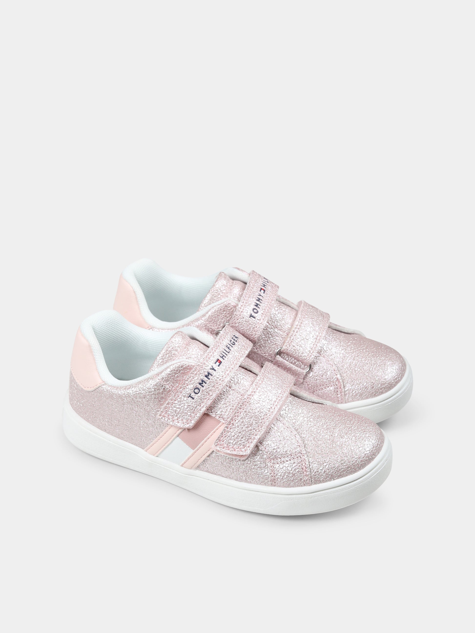 Sneakers rosa per bambina con logo,Tommy Hilfiger Junior,T1A9 33725 0745302